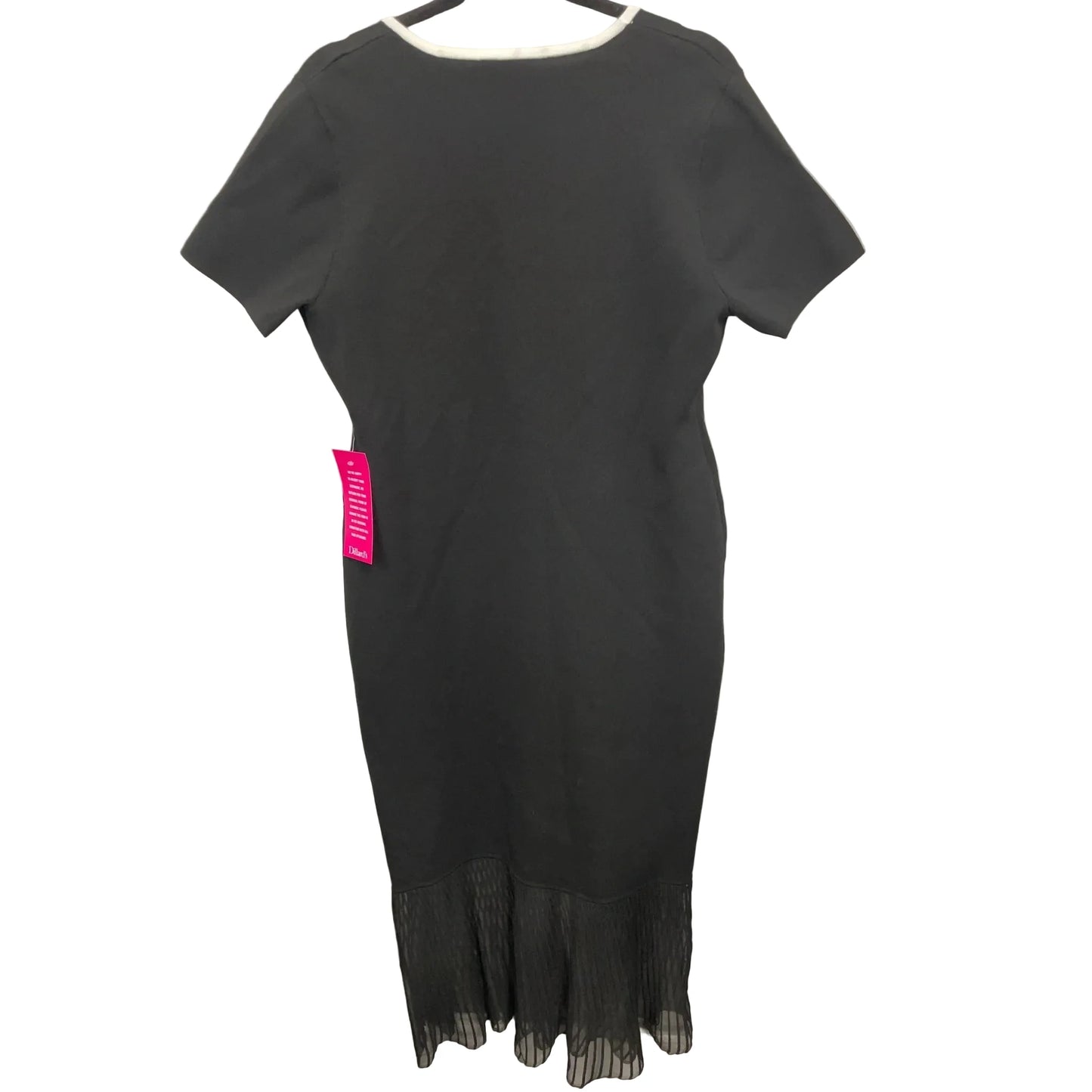 Dress Casual Maxi By Donna Karan In Black & White, Size: L
