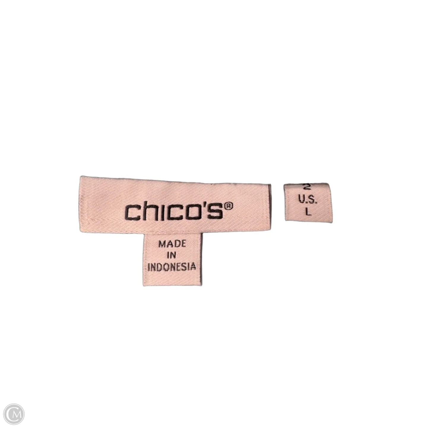 Top Short Sleeve By Chicos In Blue & Gold, Size: L