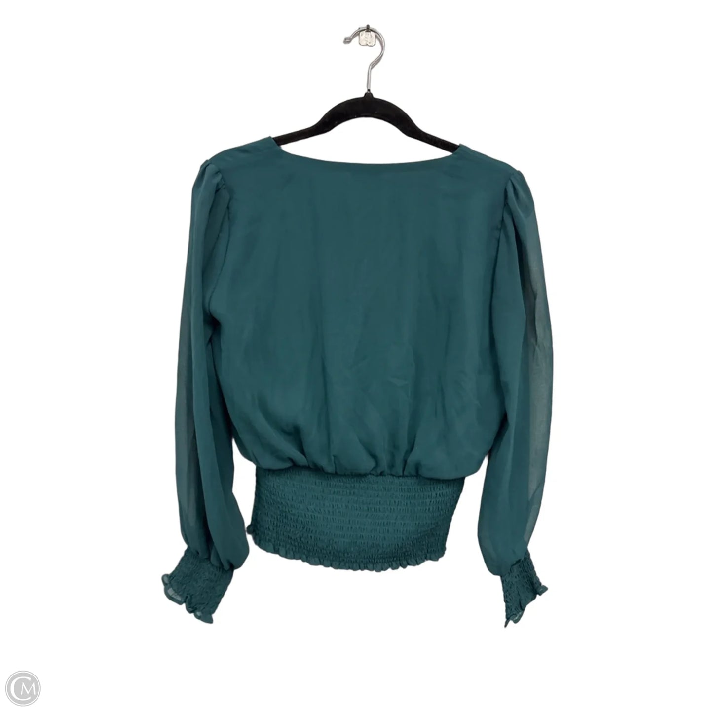 Top Long Sleeve By Lily White In Green, Size: S