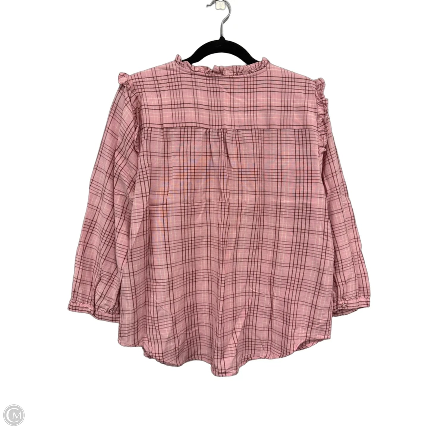Top Long Sleeve By Lc Lauren Conrad In Brown & Pink, Size: L