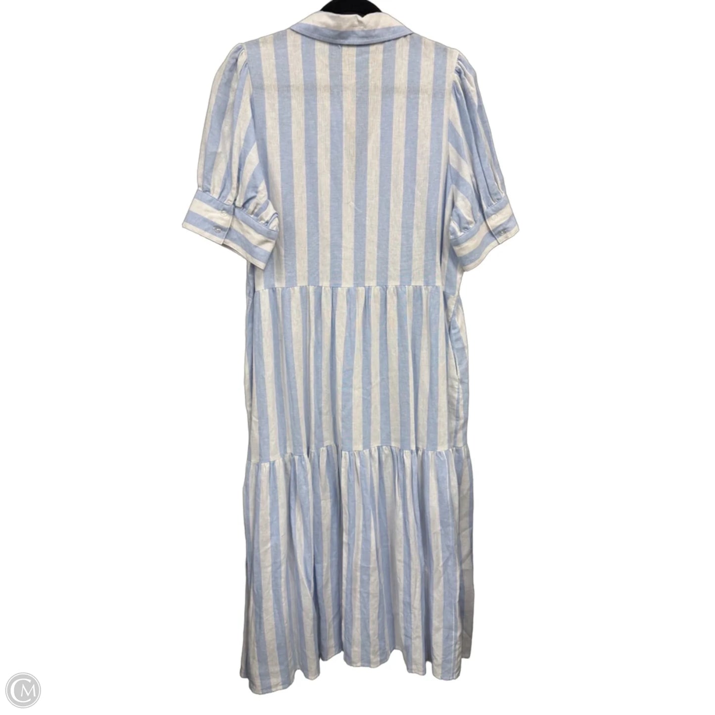 Dress Casual Maxi By Crown And Ivy In Blue & White, Size: Xl