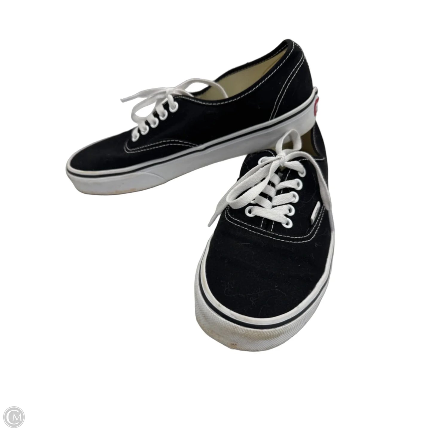 Shoes Sneakers By Vans In Black & White, Size: 10