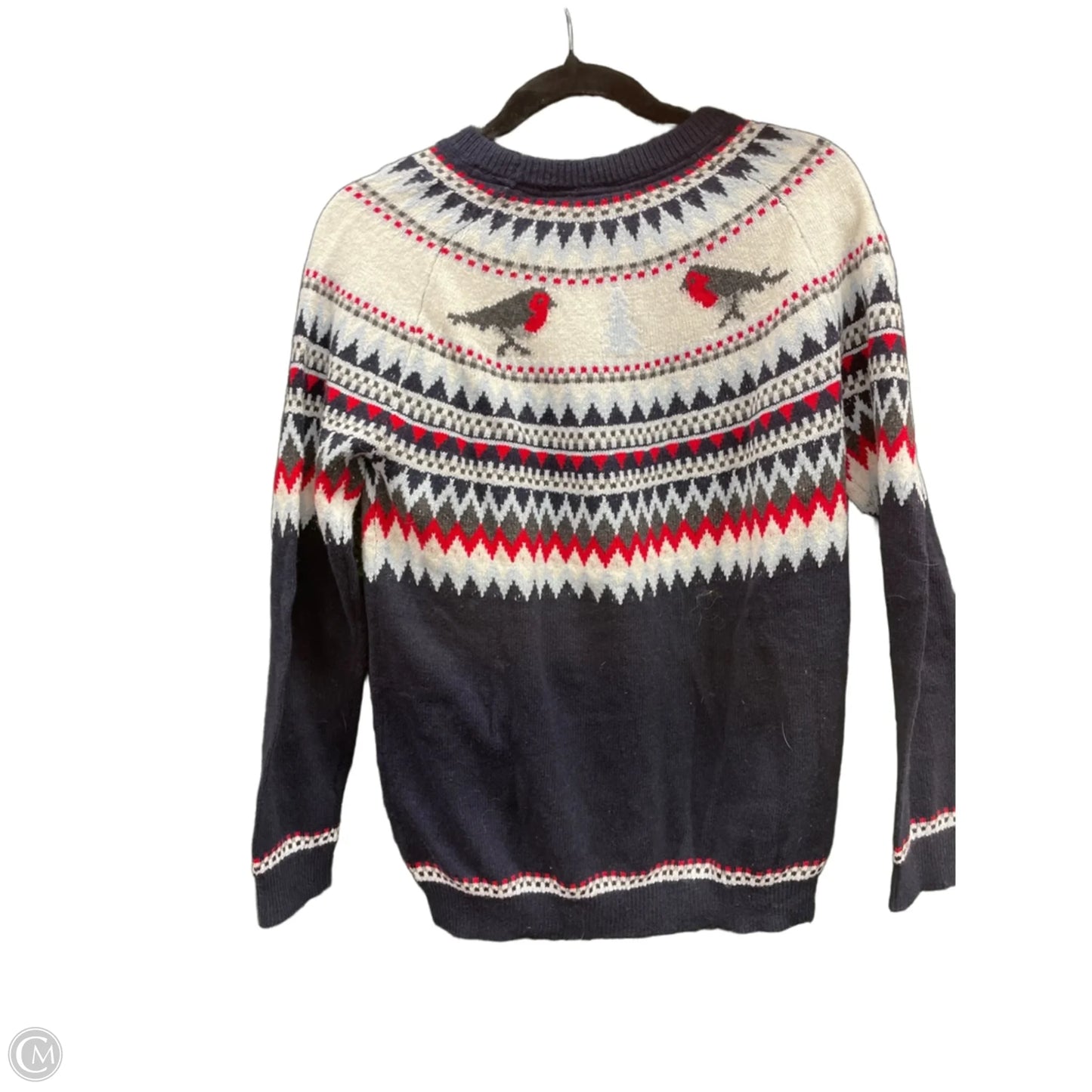 Sweater By Tommy Hilfiger In Blue & Red & White, Size: M