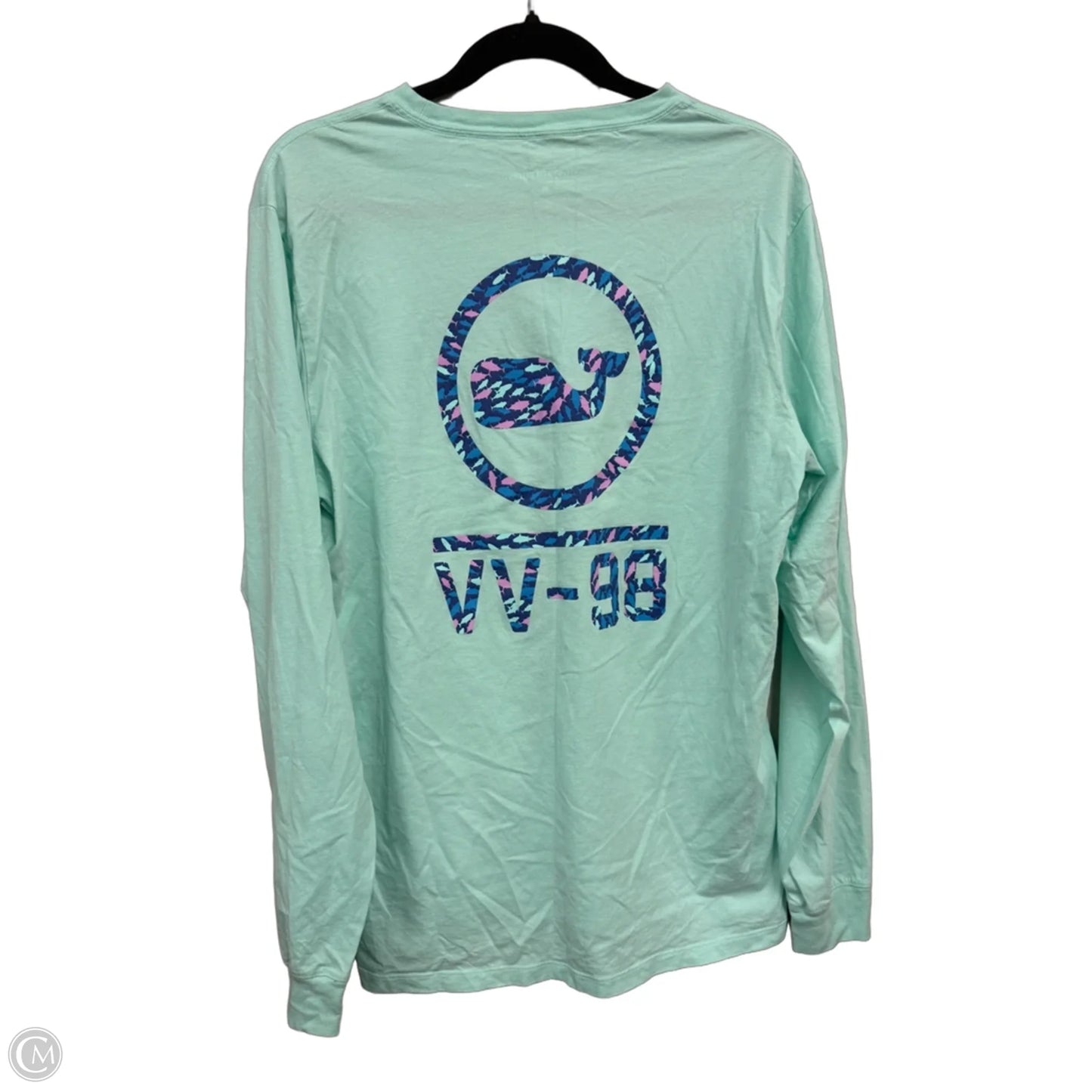 Top Long Sleeve Basic By Vineyard Vines In Green, Size: M
