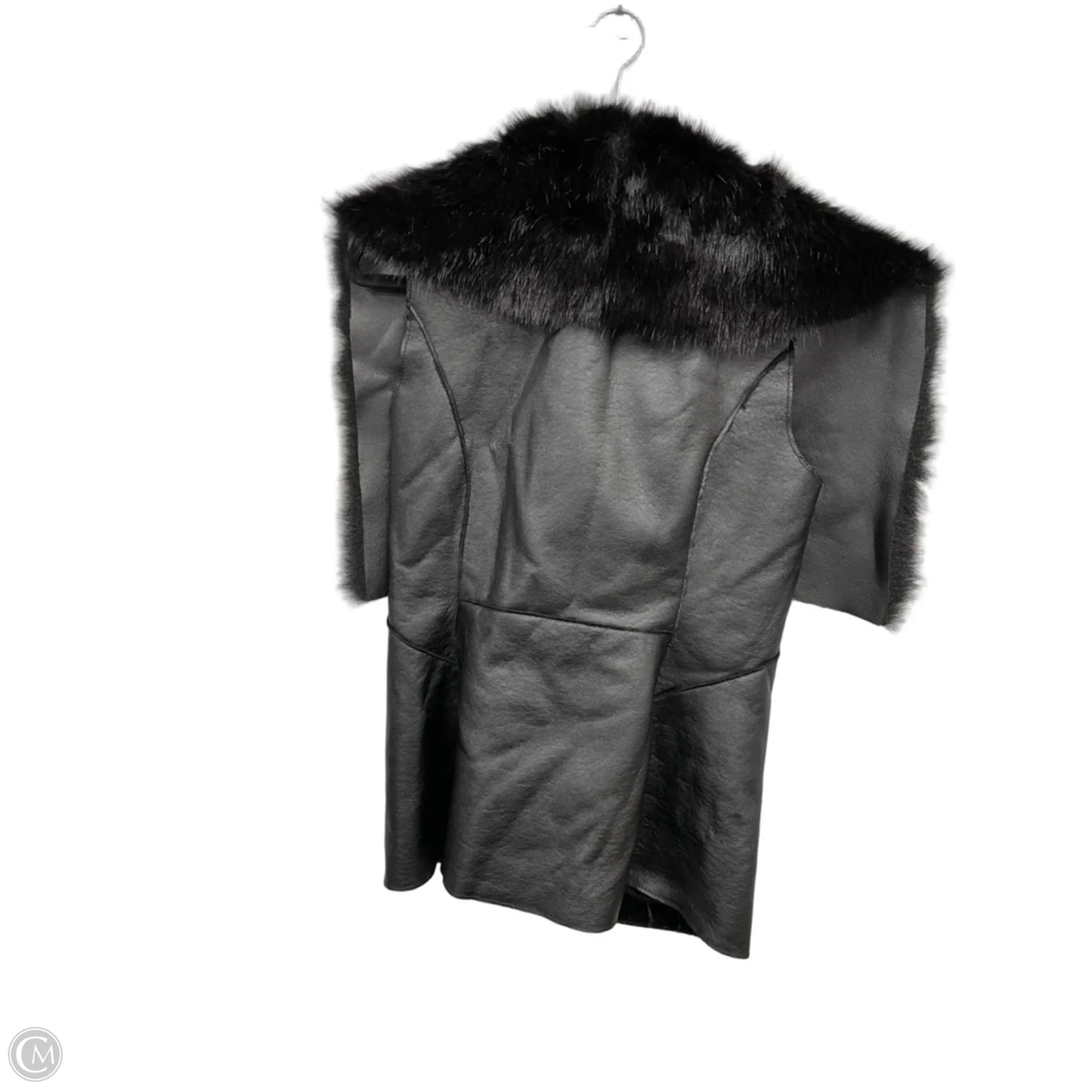 Vest Faux Fur & Sherpa By Clothes Mentor In Black, Size: S