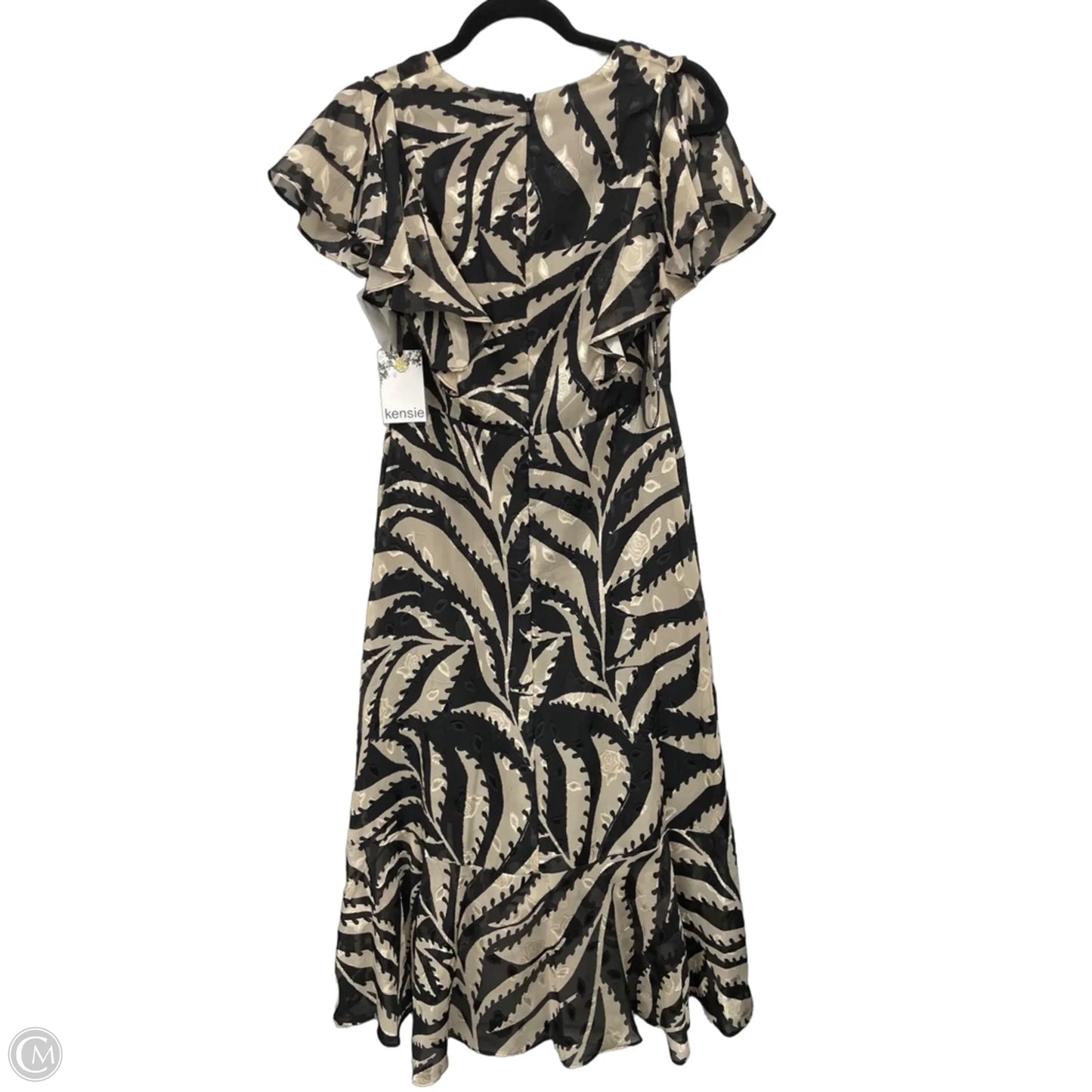 Dress Casual Midi By Kensie In Black & Tan, Size: 4