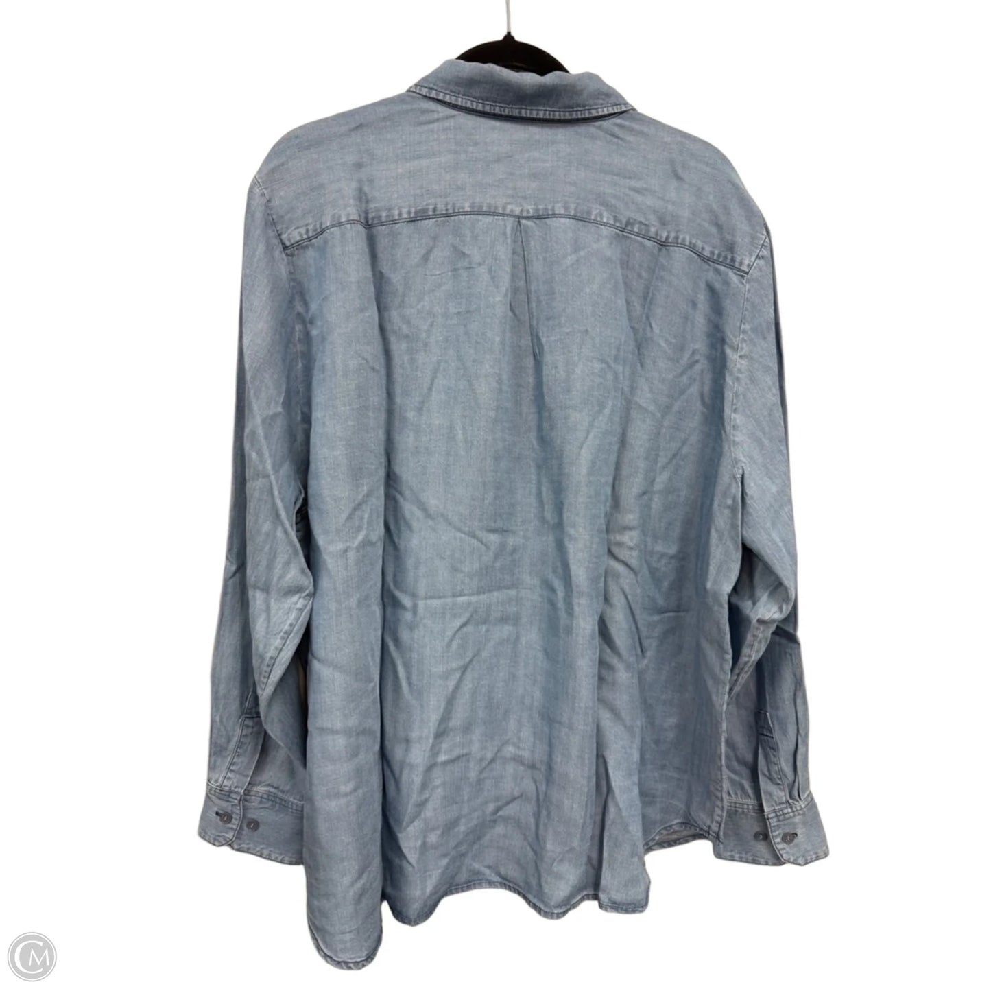 Top Long Sleeve By Peruvian Connection In Blue, Size: Xxl