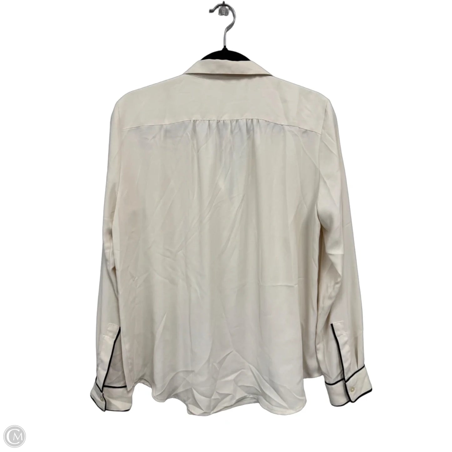 Blouse Long Sleeve By Loft In Cream, Size: M