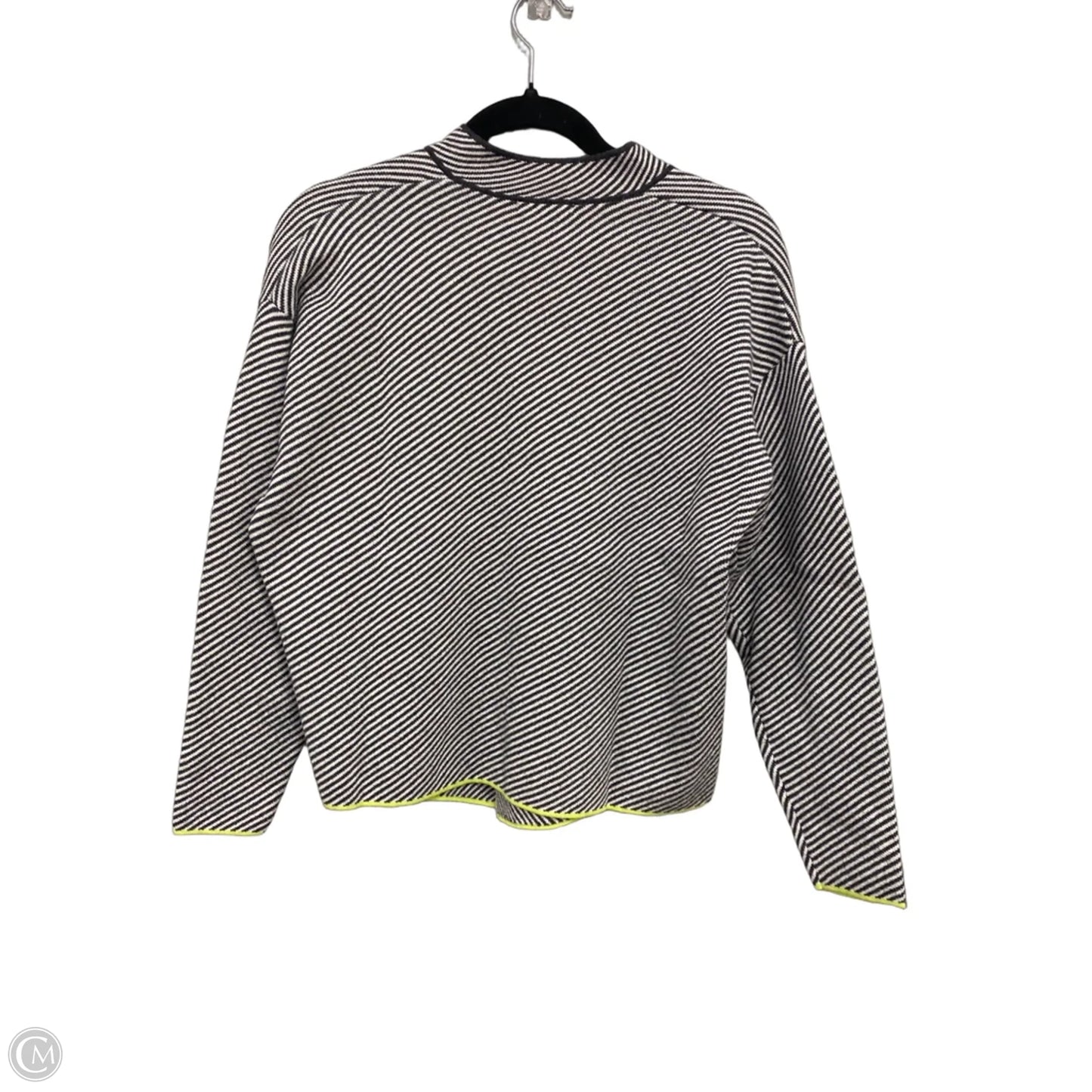 Sweater By Clothes Mentor In Grey & White, Size: S