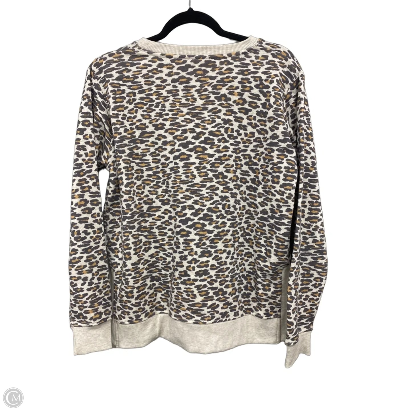Sweatshirt Crewneck By Clothes Mentor In Grey & Tan, Size: M