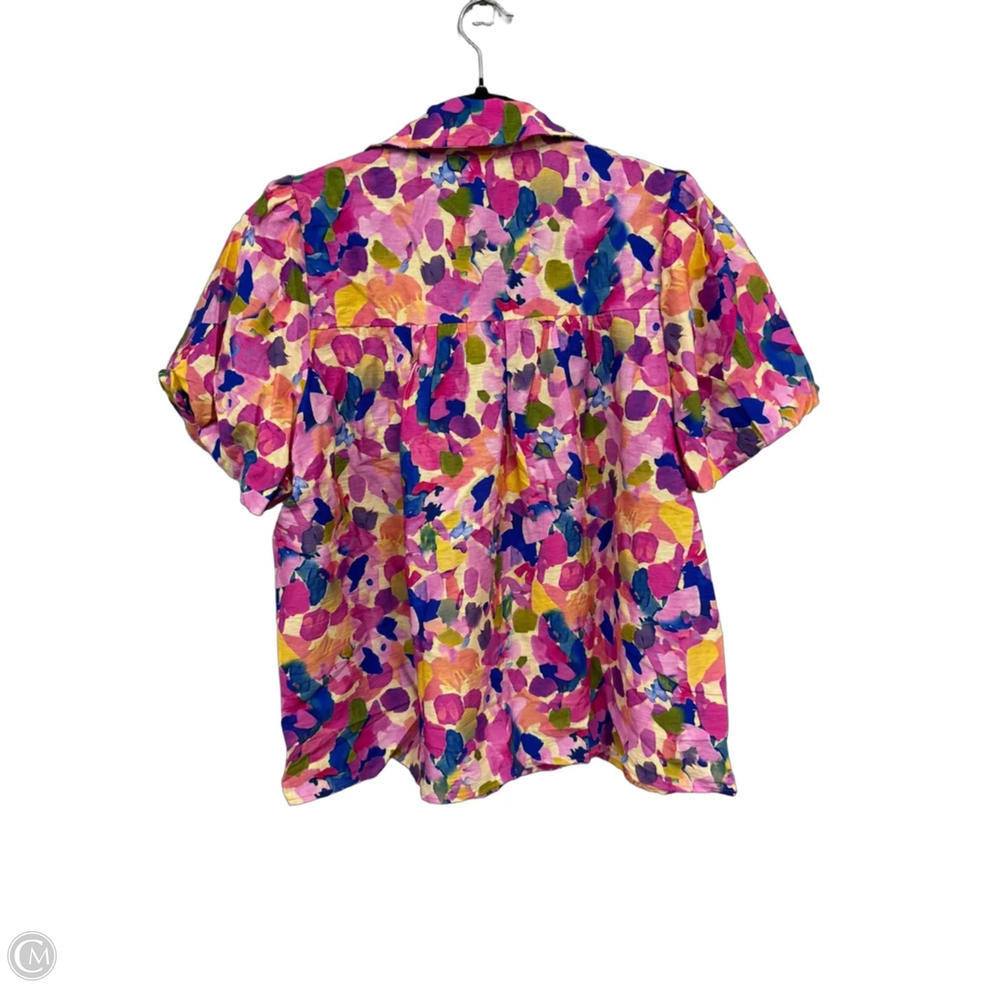 Top Short Sleeve By Bibi In Pink & Yellow, Size: S