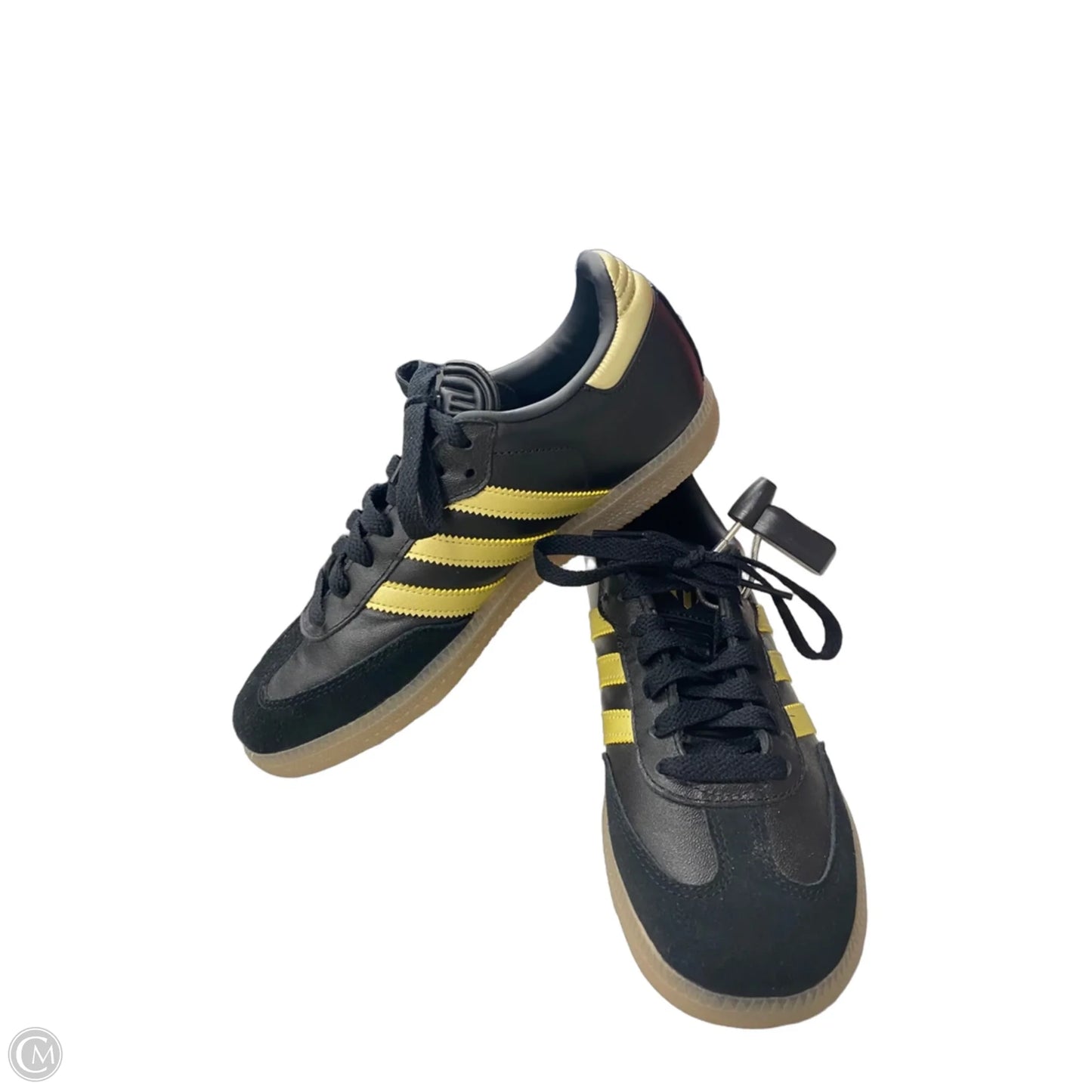 Shoes Sneakers By Adidas In Black & Gold, Size: 5