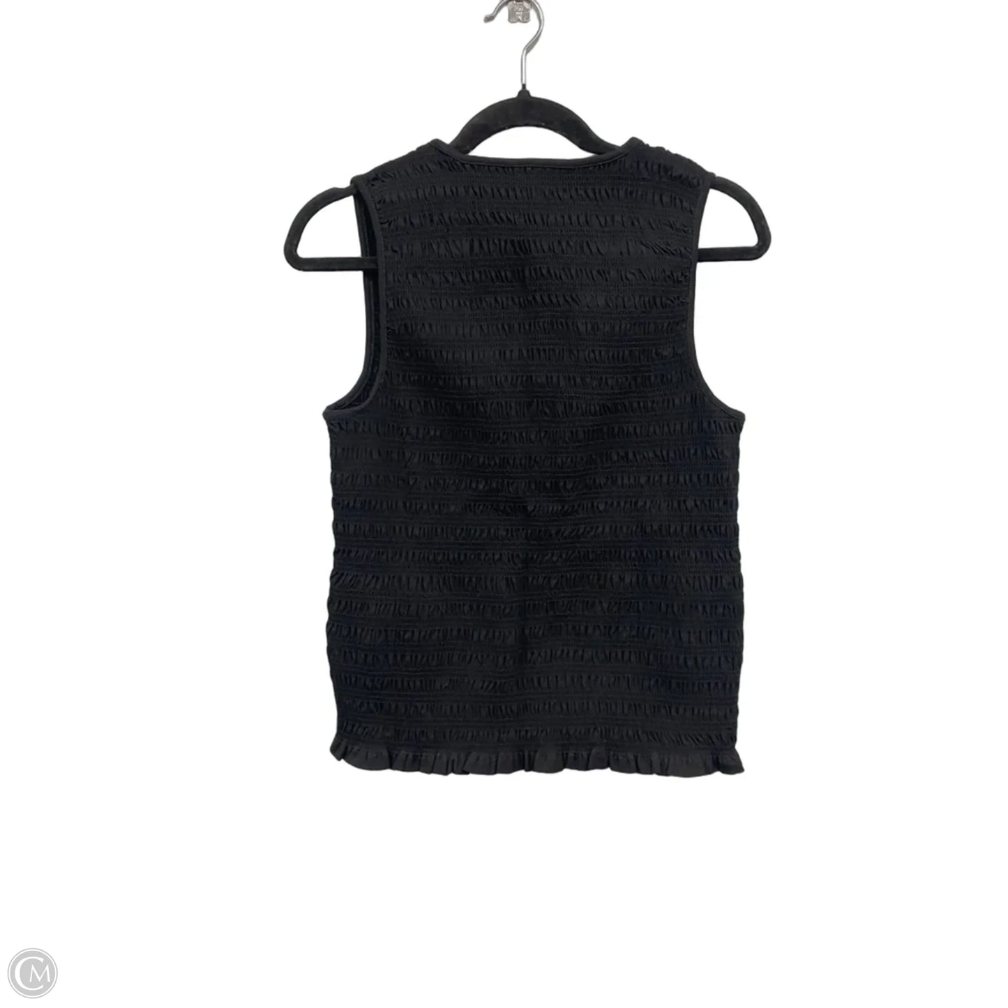 Top Sleeveless By Loft In Black, Size: L