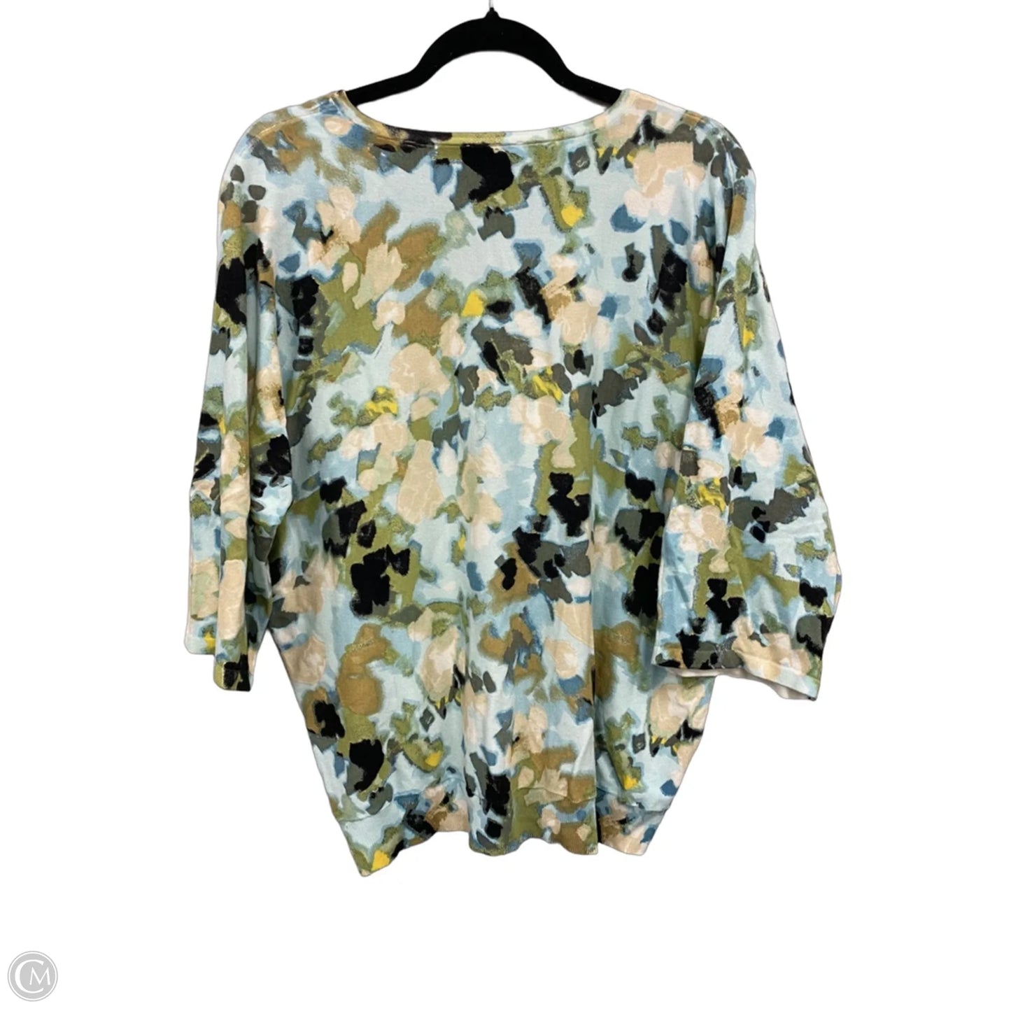 Sweater By Chicos In Blue & Green, Size: Xl