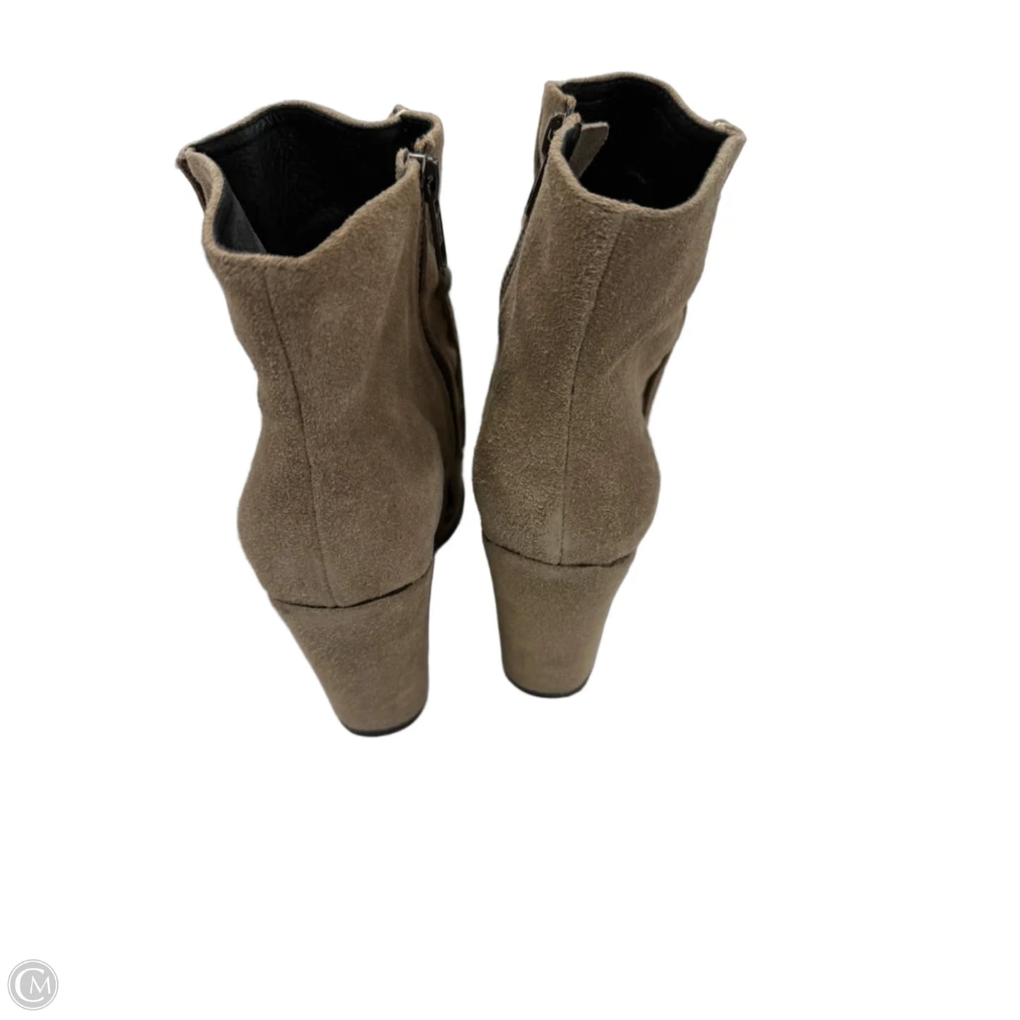 Boots Ankle Heels By Clothes Mentor In Tan, Size: 7.5