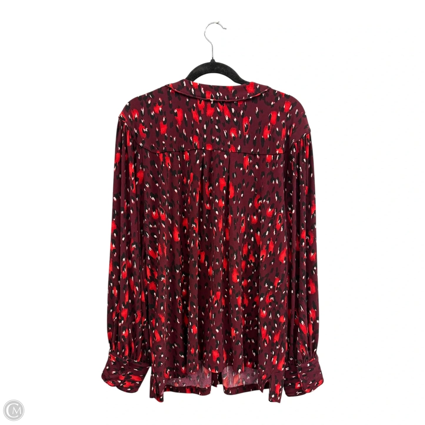 Blouse Designer By Karl Lagerfeld In Geometric Pattern, Size: 2x
