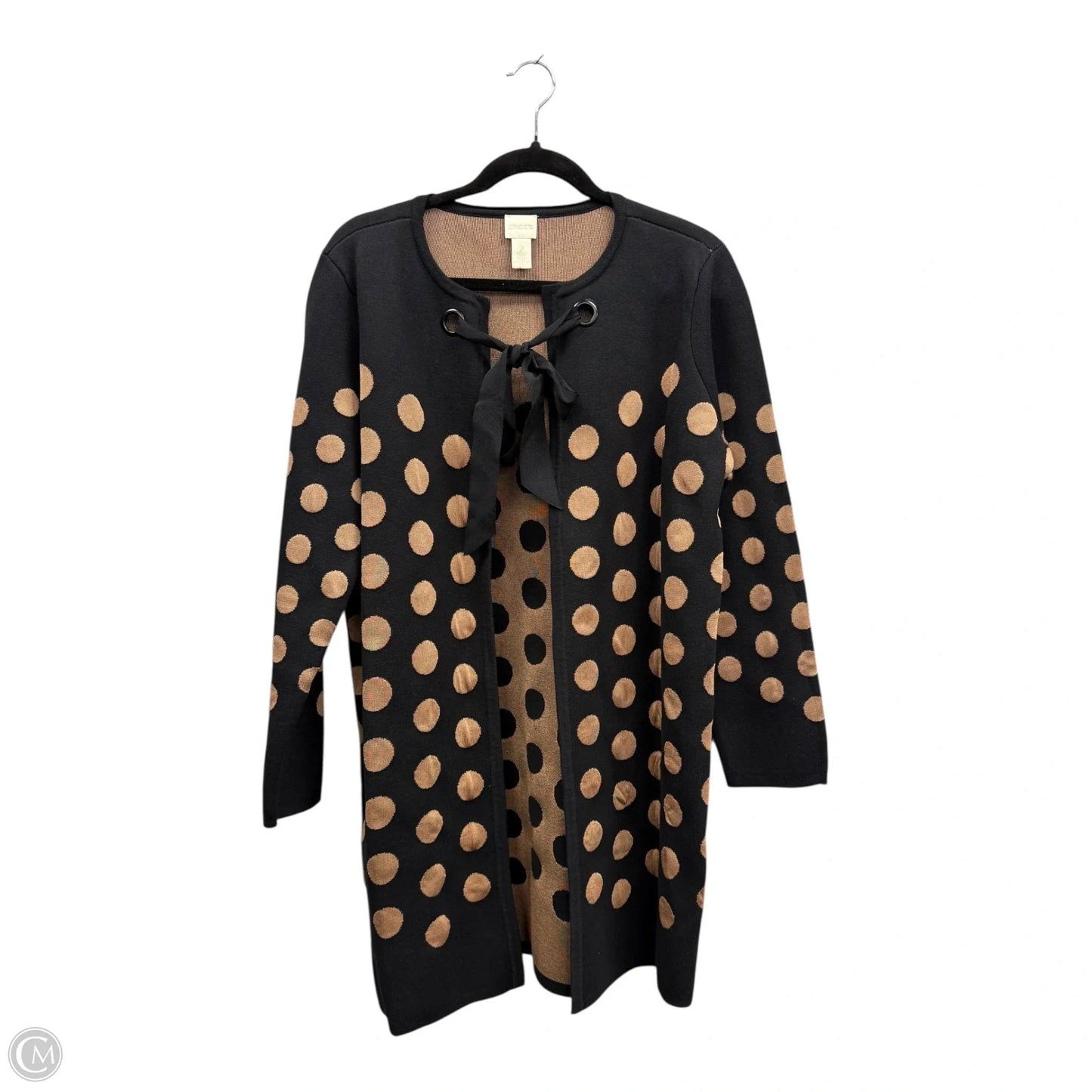 Cardigan By Chicos In Polkadot Pattern, Size: L