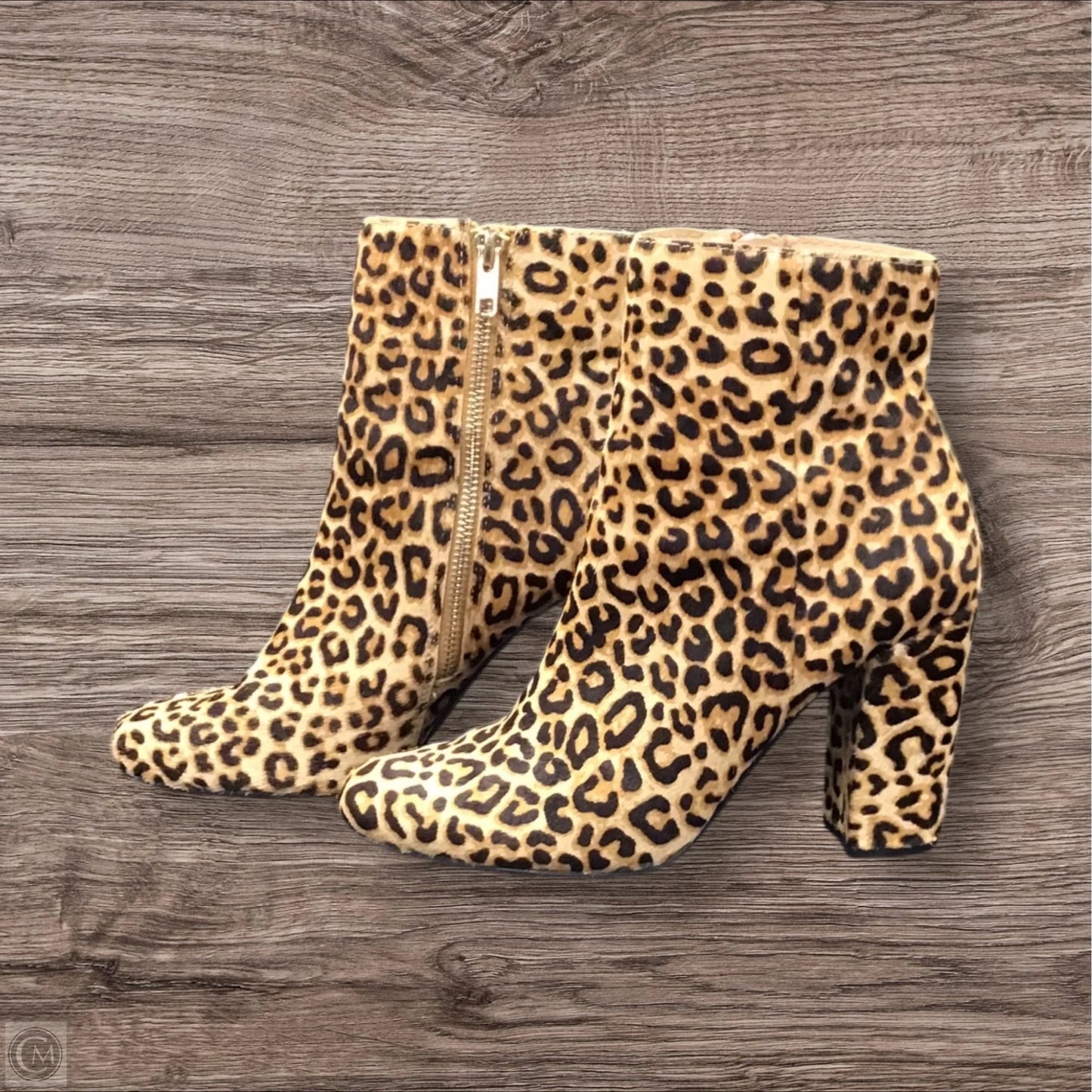 Boots Ankle Heels By Steve Madden In Animal Print, Size: 8