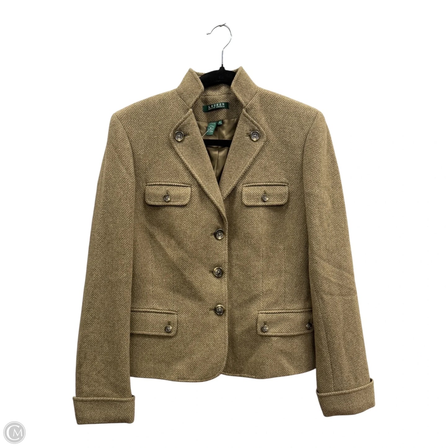 Blazer By Lauren By Ralph Lauren In Tan, Size: 10
