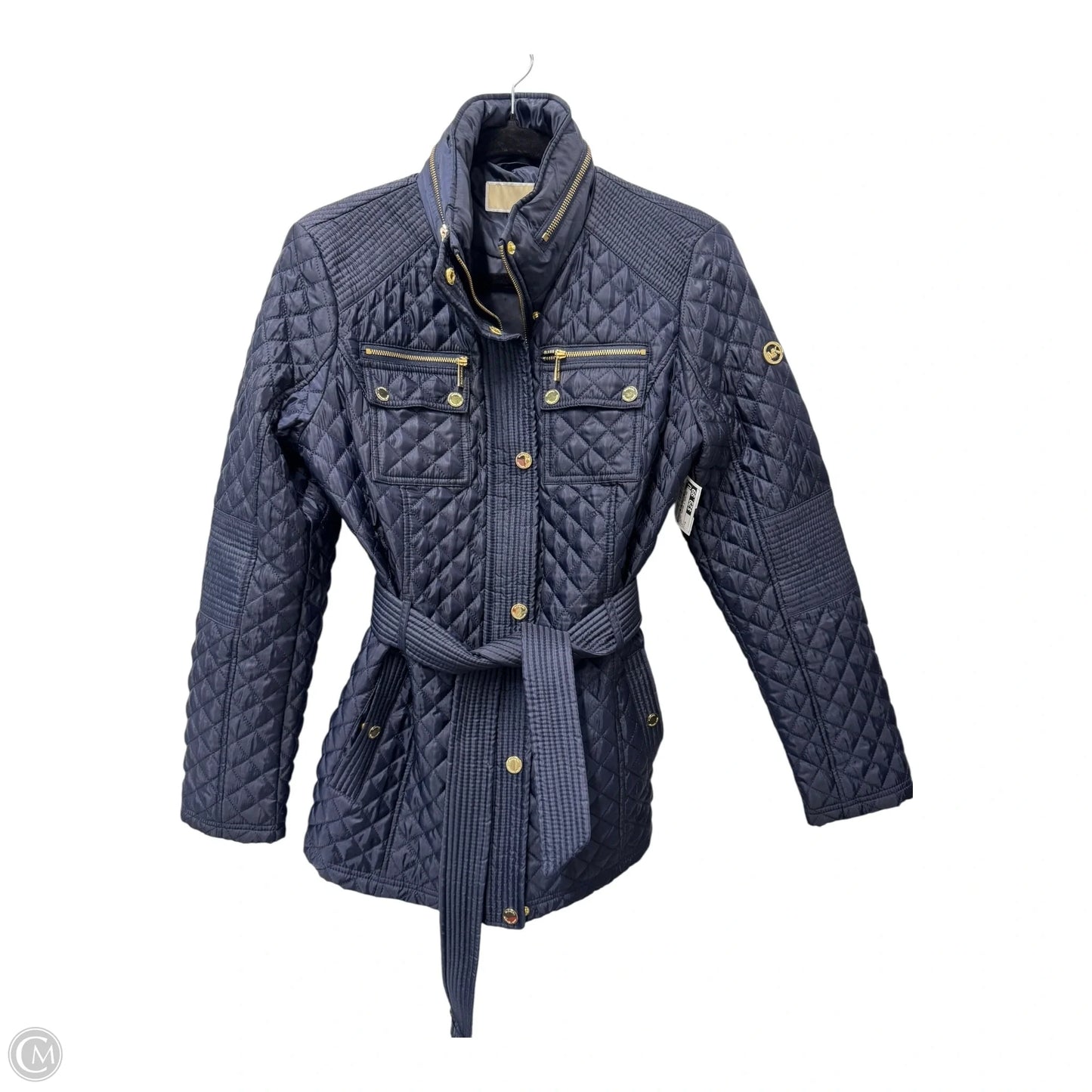 Jacket Puffer & Quilted By Michael By Michael Kors In Navy, Size: M