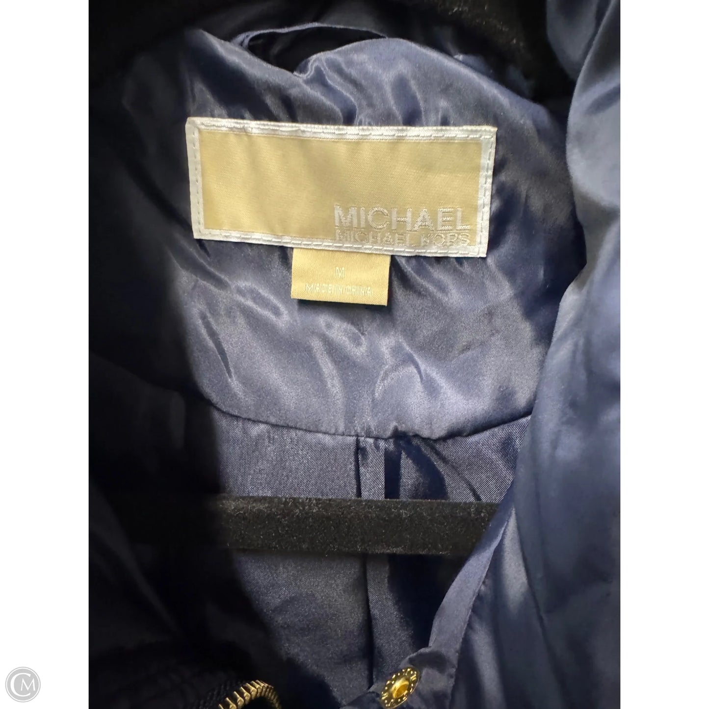 Jacket Puffer & Quilted By Michael By Michael Kors In Navy, Size: M