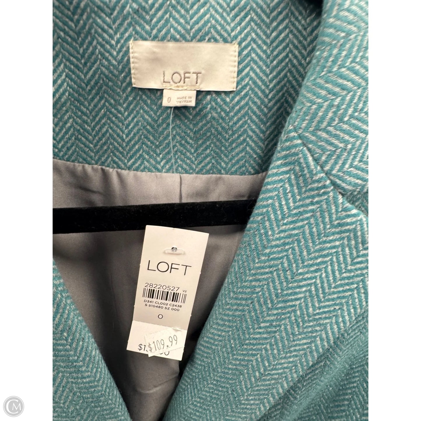 Blazer By Loft In Blue & Grey, Size: 0