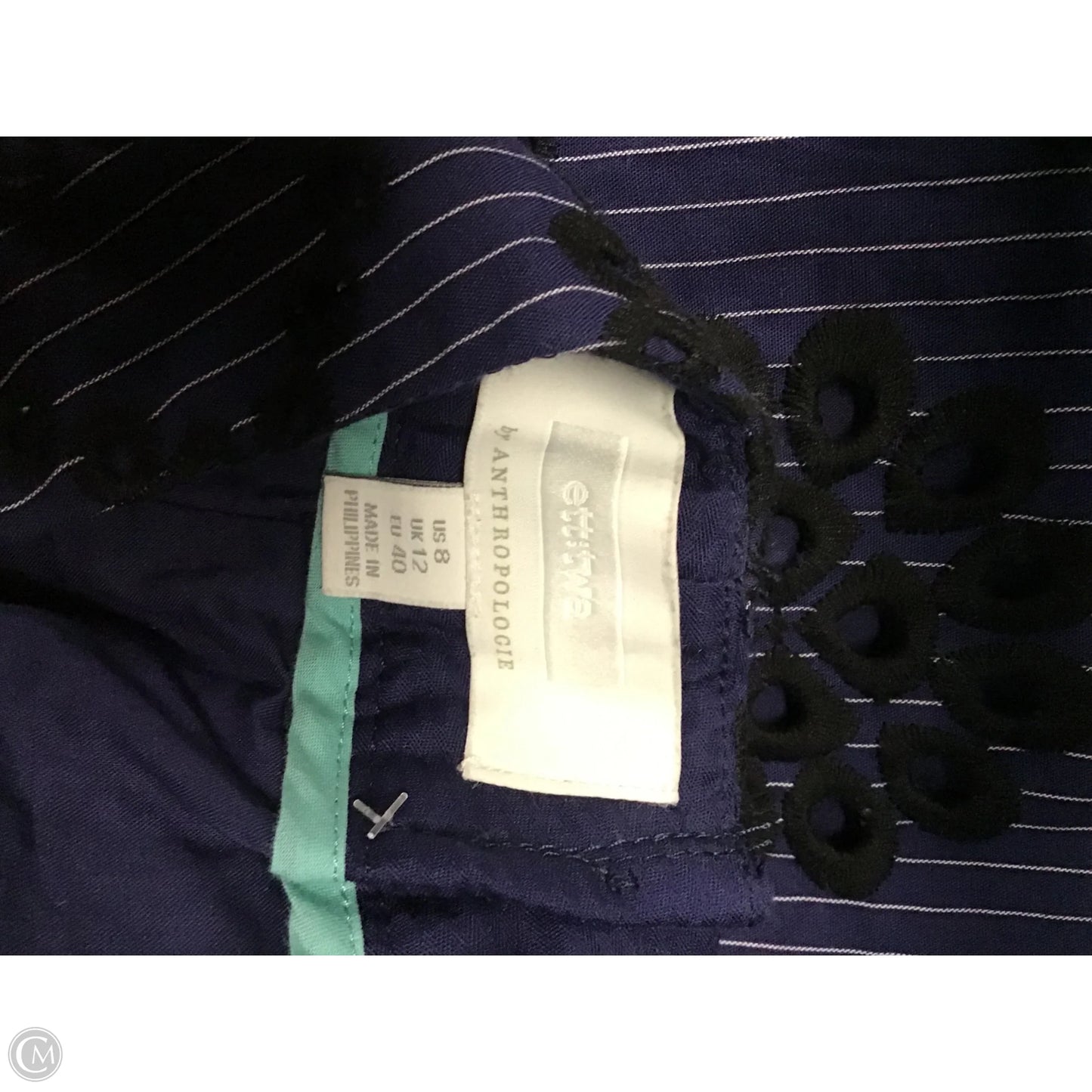 Pants Dress By Anthropologie In Black & Blue, Size: 8