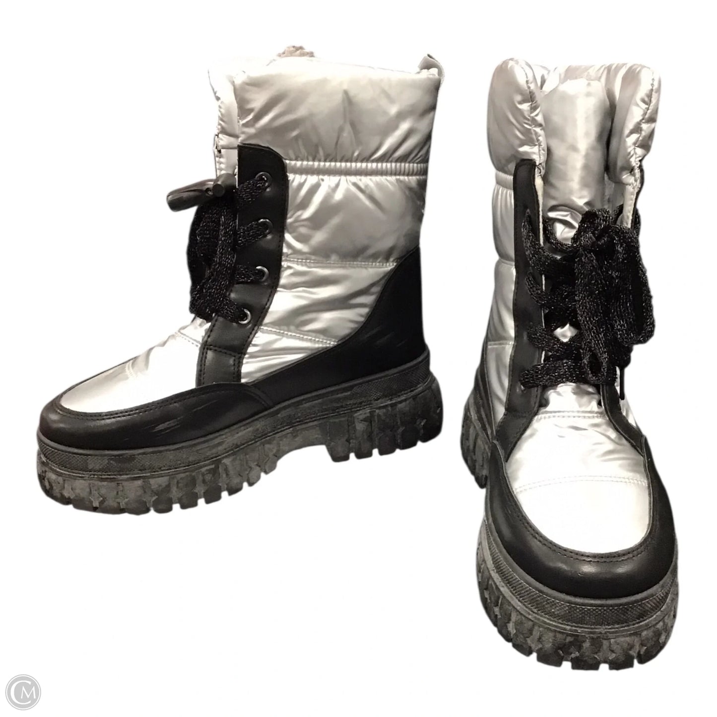 Boots Snow By Rouge In Black & Grey, Size: 9