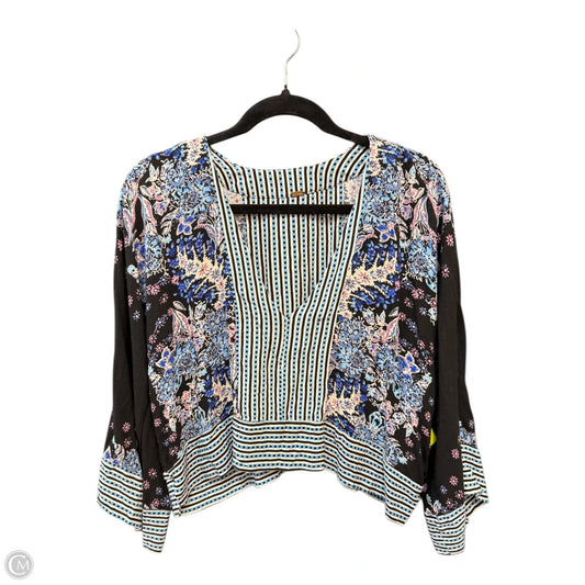 Top 3/4 Sleeve By Free People In Floral Print, Size: Xs