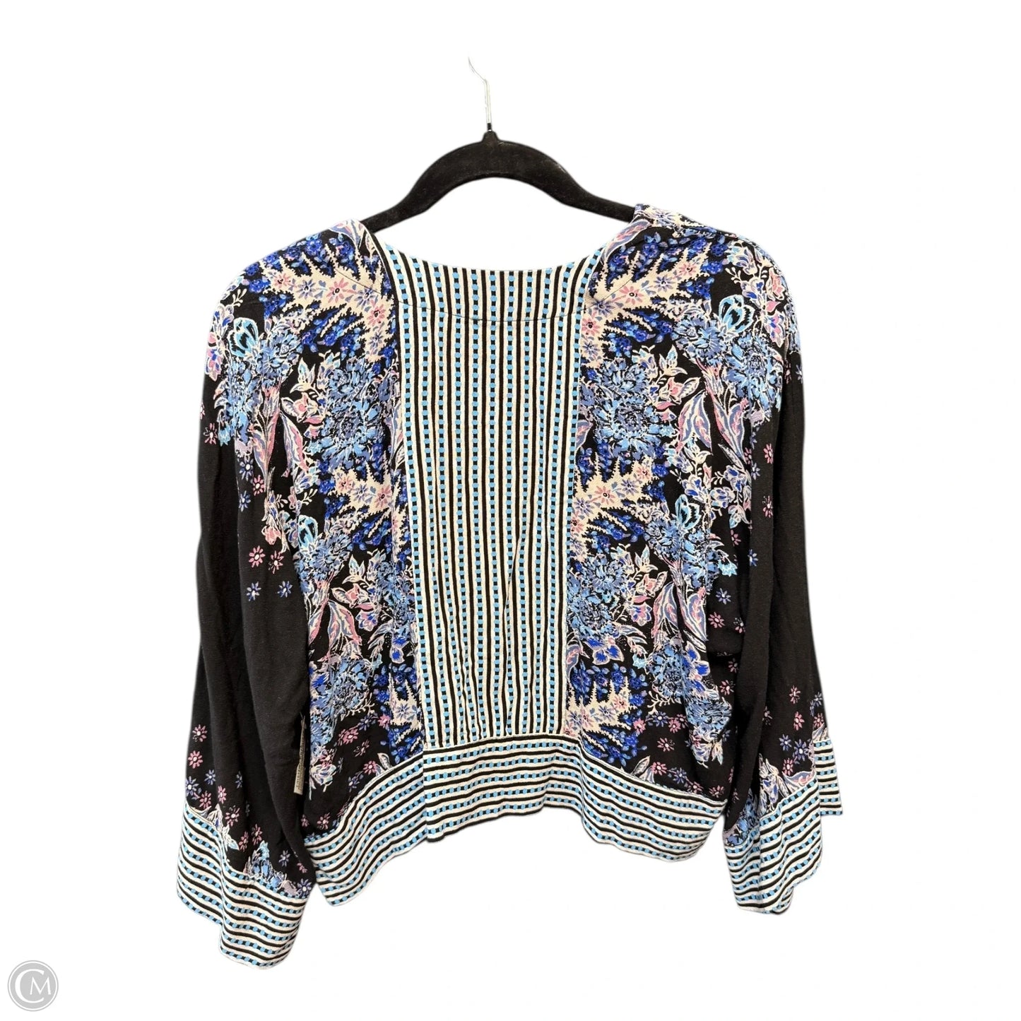 Top 3/4 Sleeve By Free People In Floral Print, Size: Xs
