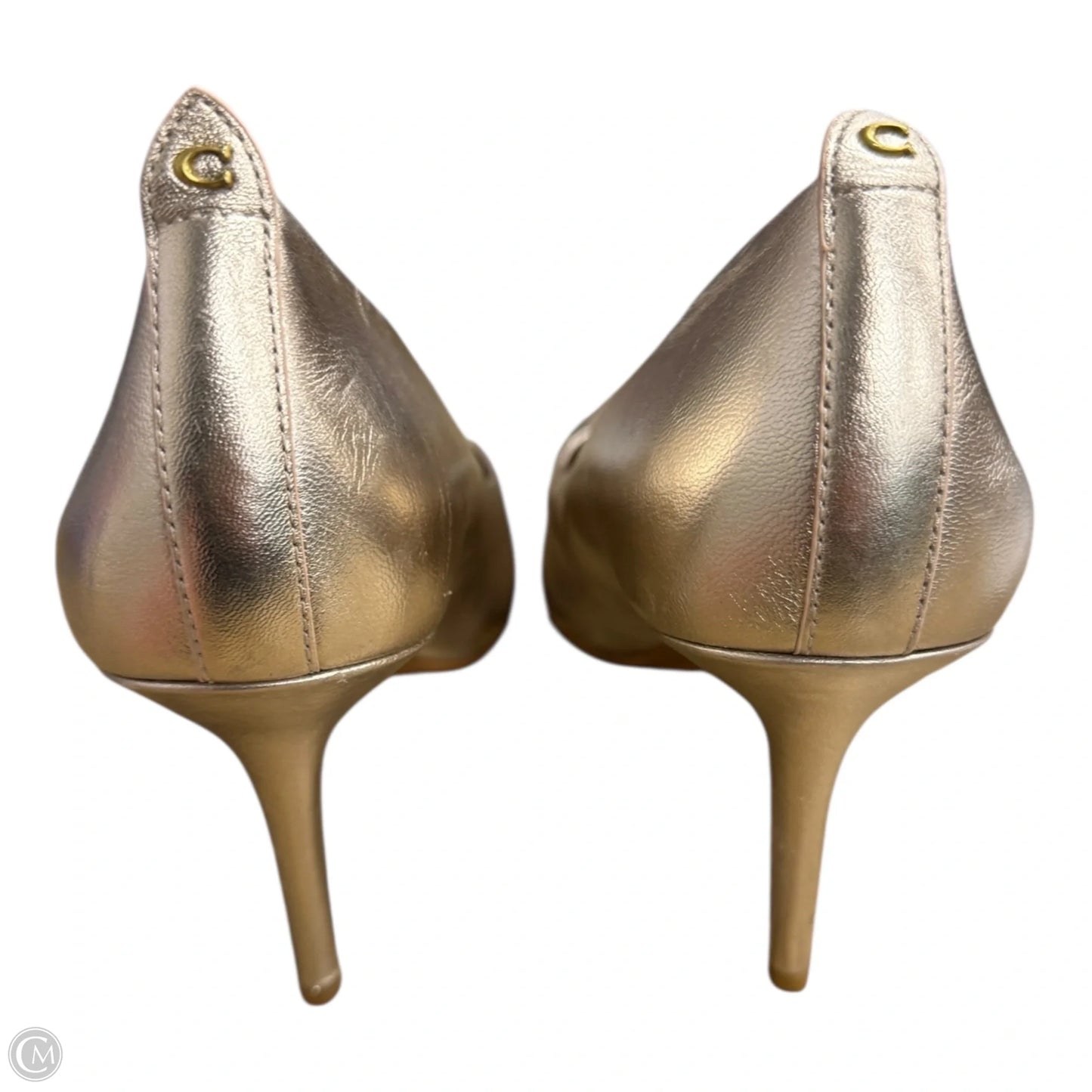 Shoes Designer By Coach In Gold, Size: 8.5