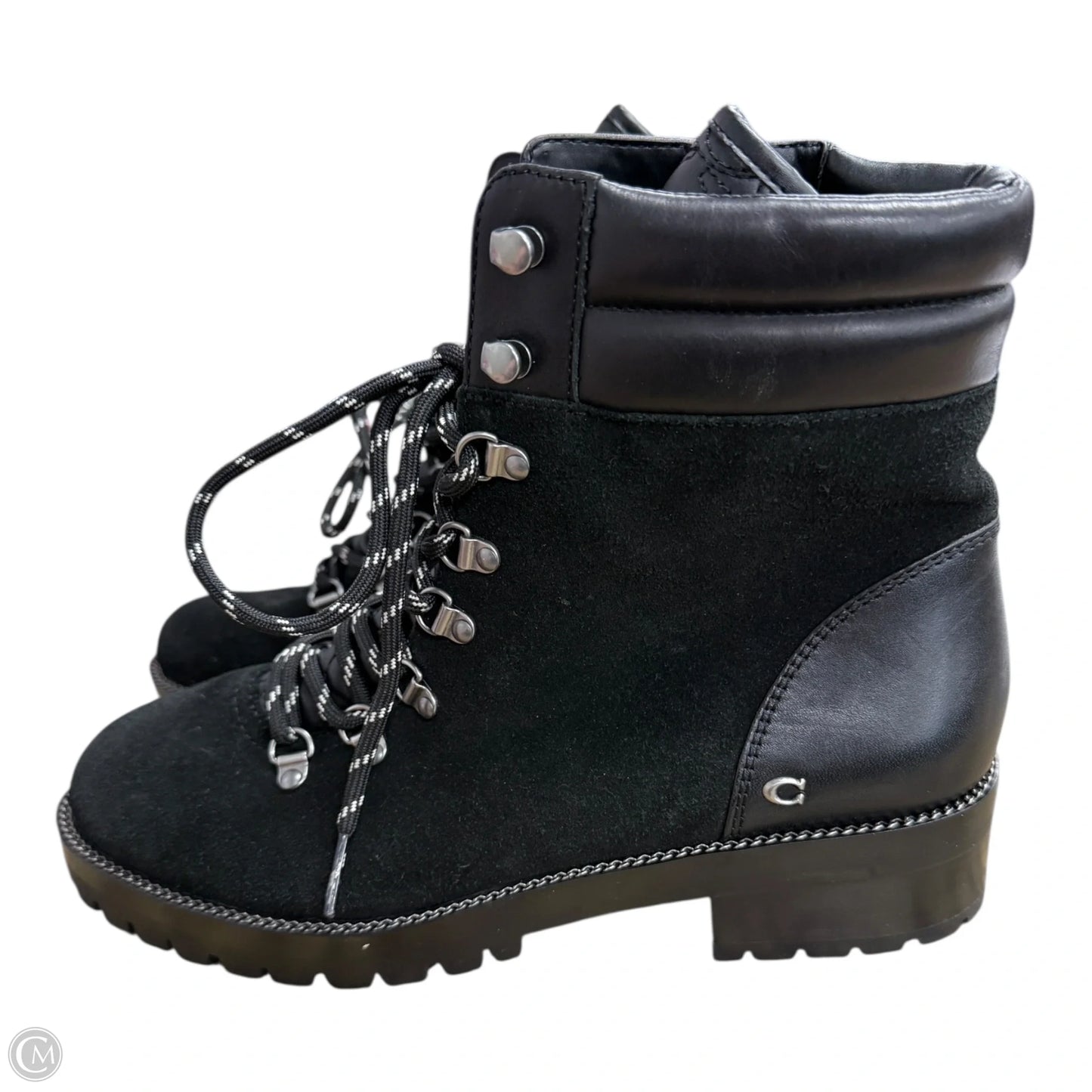 Boots Designer By Coach In Black, Size: 8.5