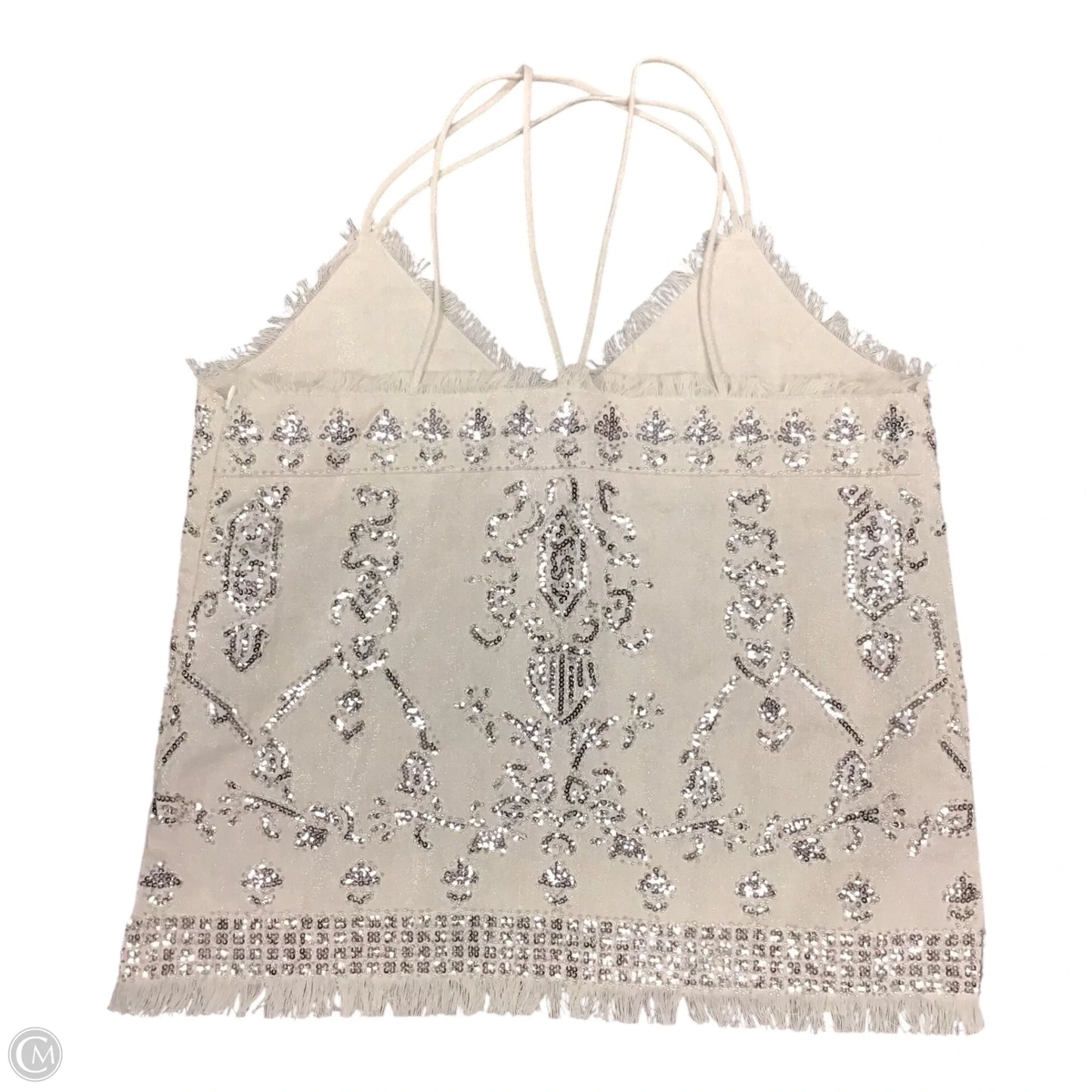 Top Sleeveless By Endless Rose In Silver, Size: M