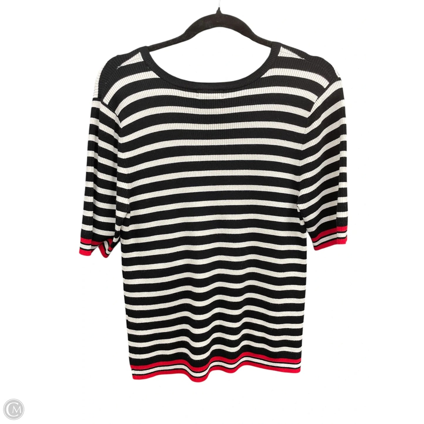 Sweater Short Sleeve By Clothes Mentor In Striped Pattern, Size: Xl