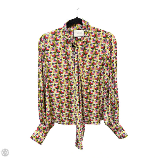 Blouse Long Sleeve By Cma In Geometric Pattern, Size: S