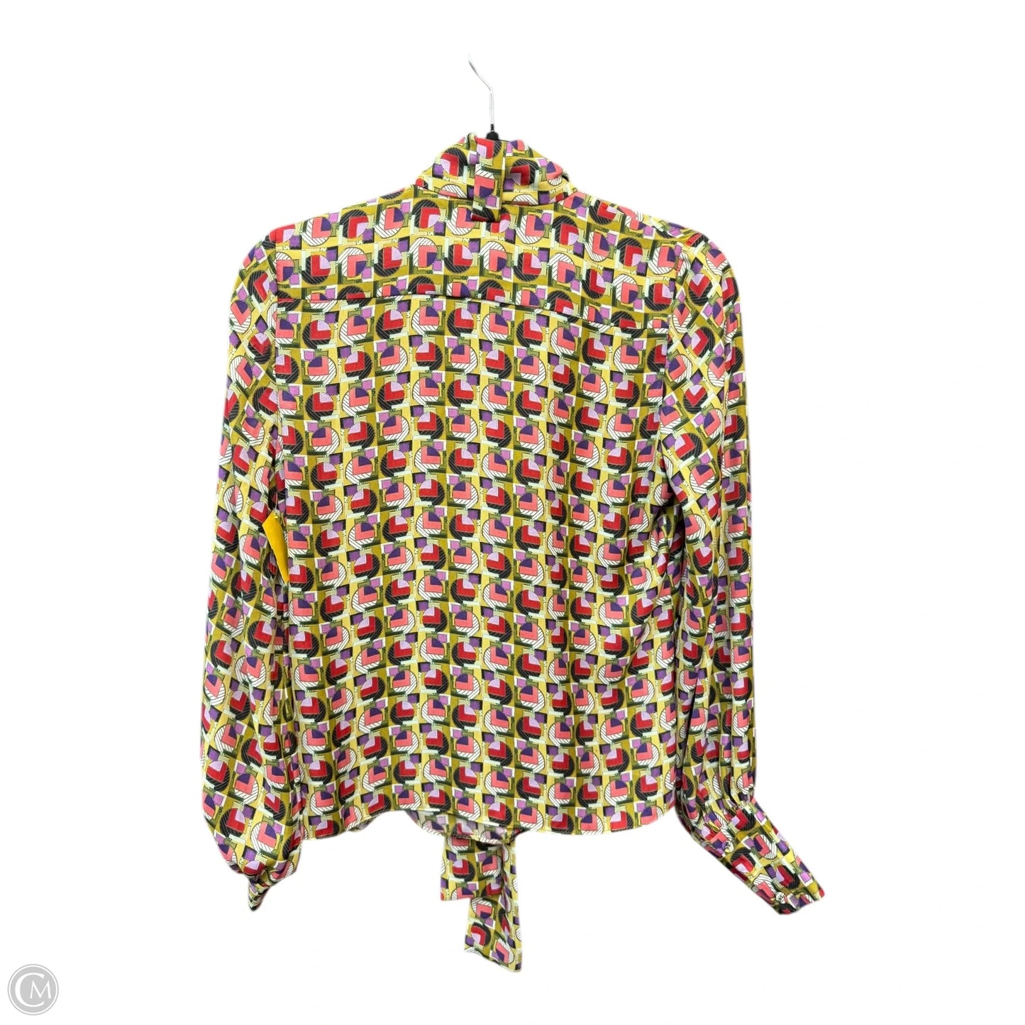 Blouse Long Sleeve By Cma In Geometric Pattern, Size: S