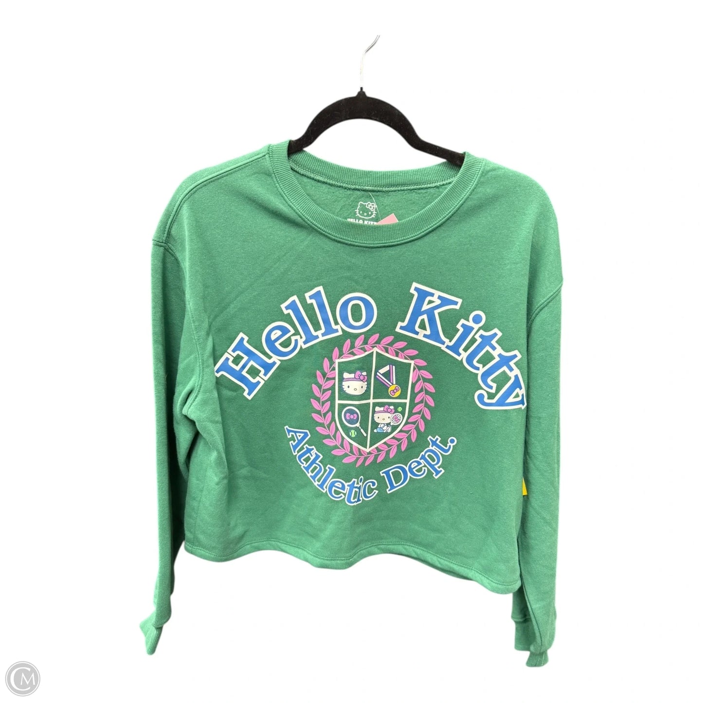 Sweatshirt Crewneck By Clothes Mentor In Green, Size: M