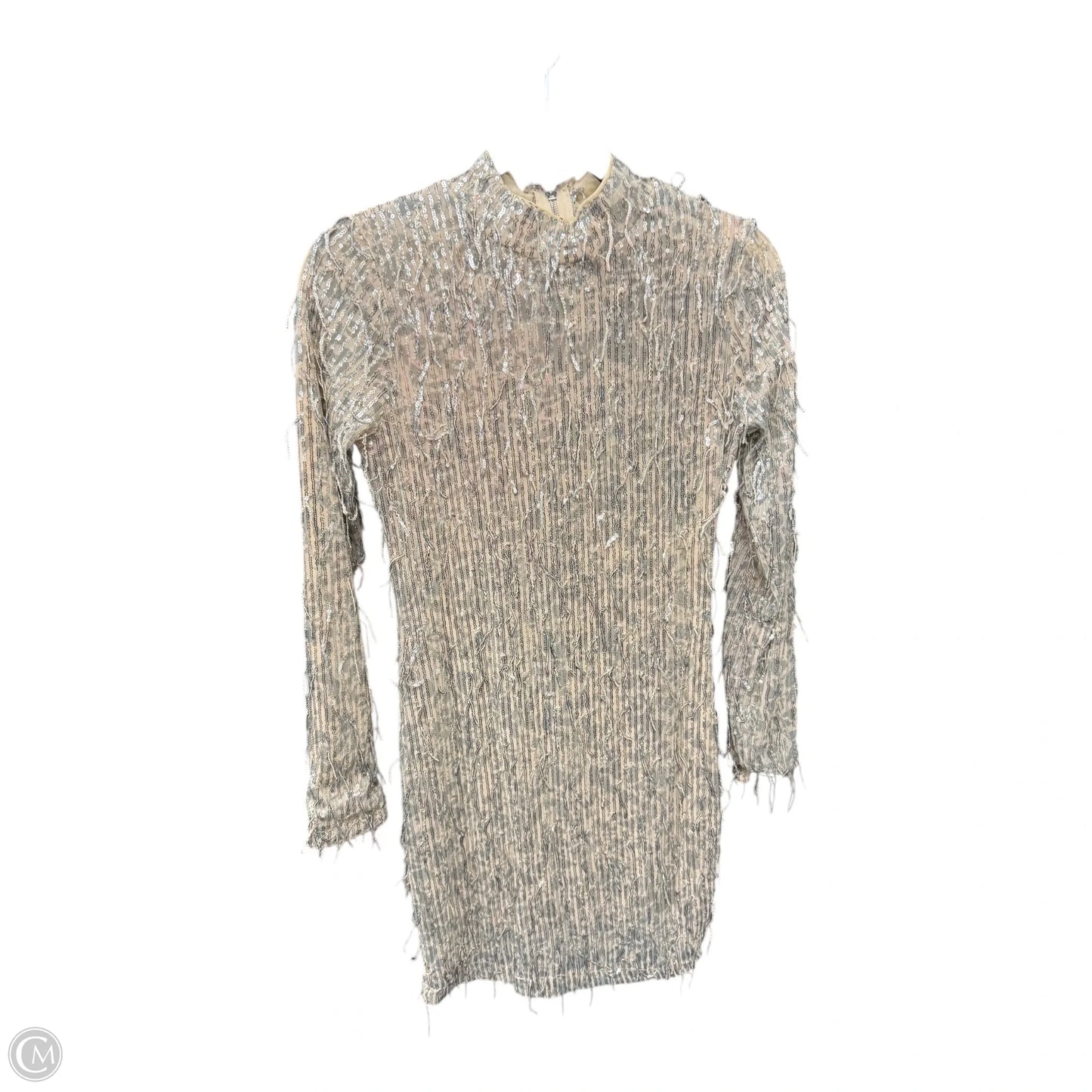Dress Party Short By Fashion Nova In Silver & Tan, Size: L