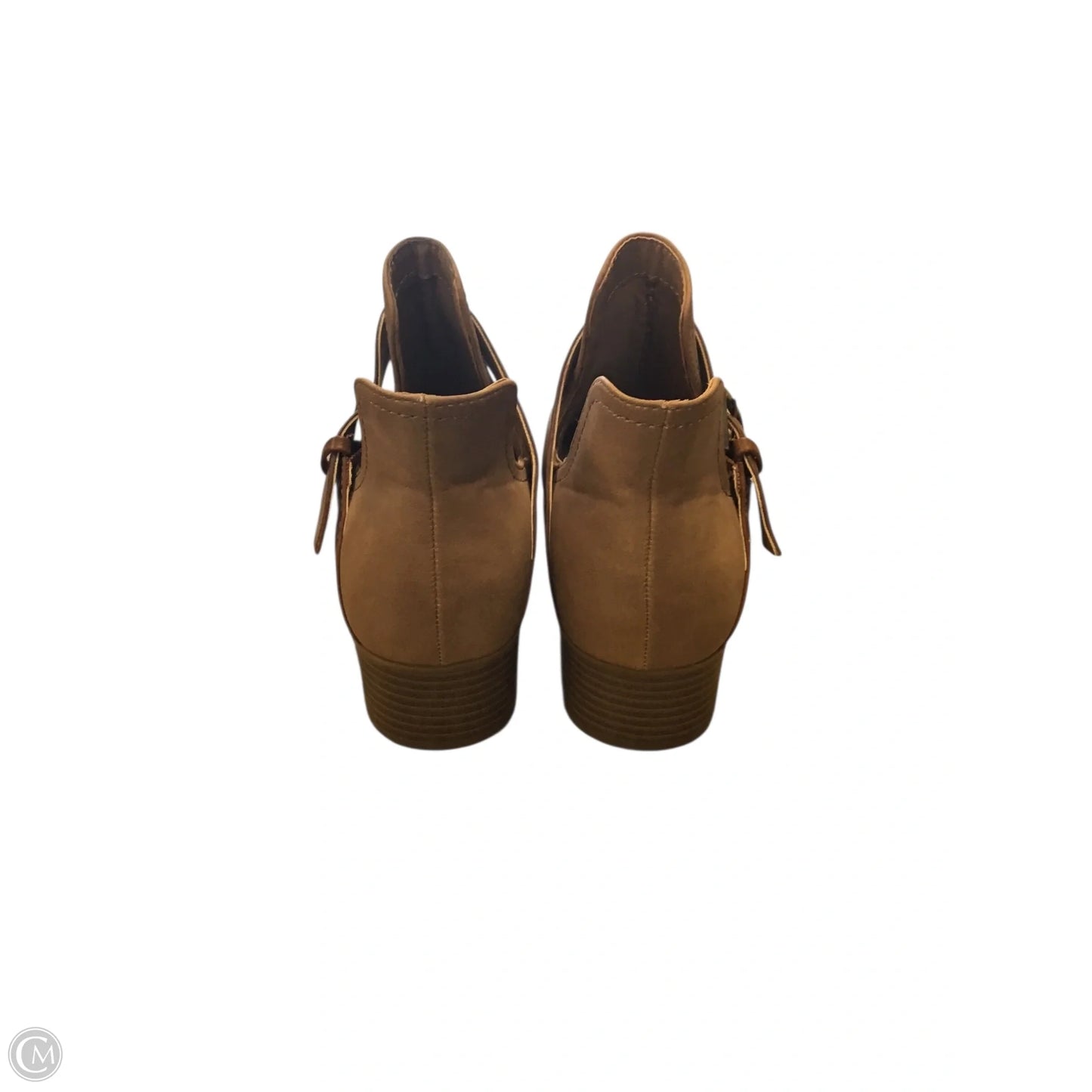 Boots Ankle Heels By Wonderly In Tan, Size: 8.5