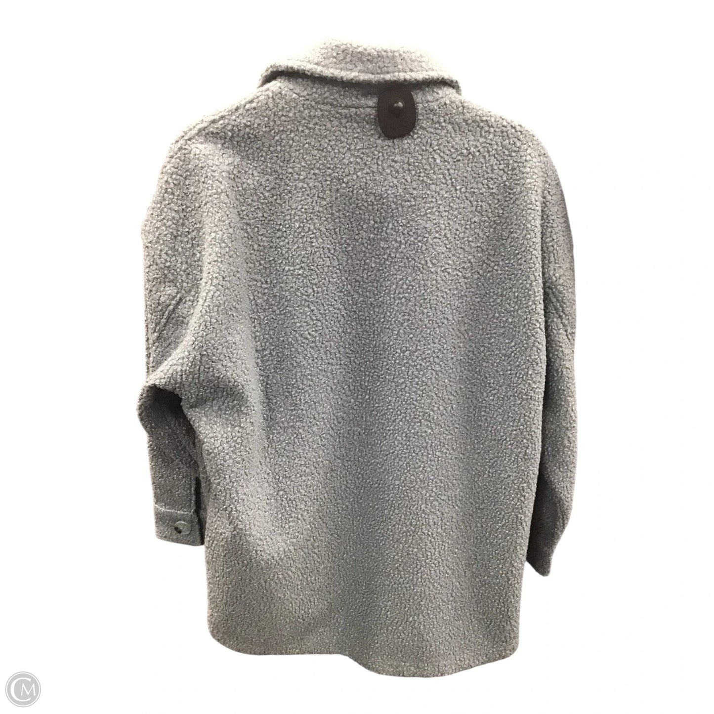 Jacket Faux Fur & Sherpa By Clothes Mentor In Blue, Size: M