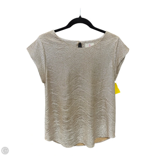 Blouse Short Sleeve By Julie Brown In Gold, Size: M