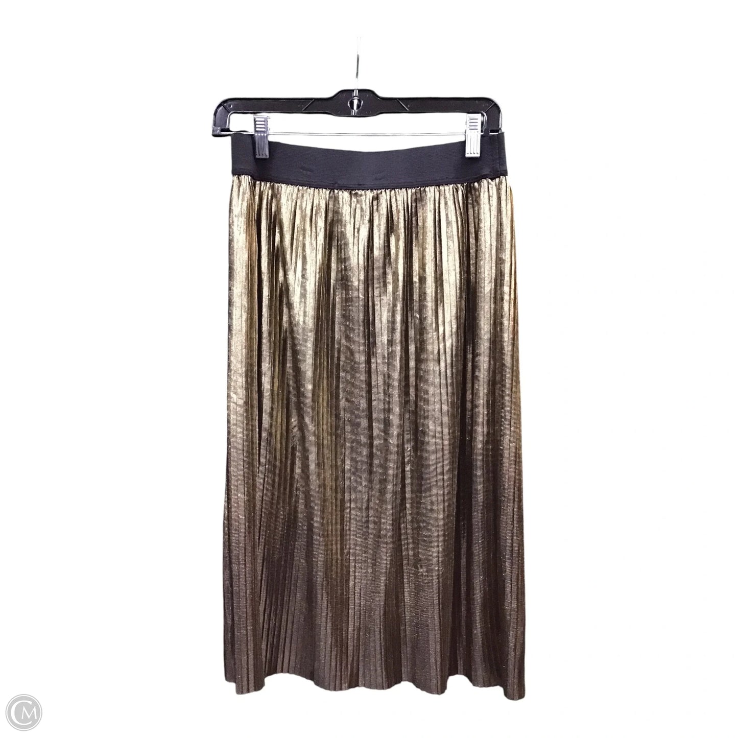 Skirt Midi By Forever 21 In Black & Gold, Size: S
