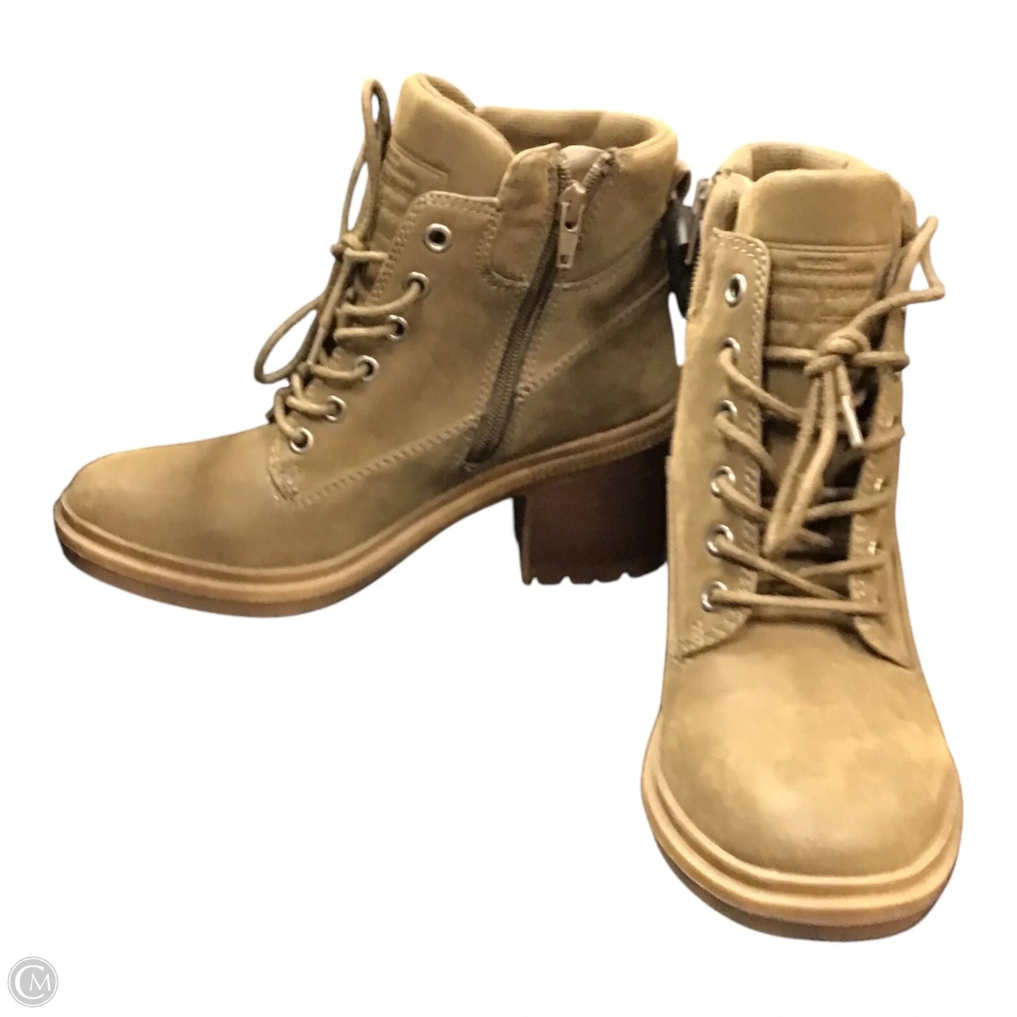 Boots Ankle Heels By Crown Vintage In Green, Size: 6.5