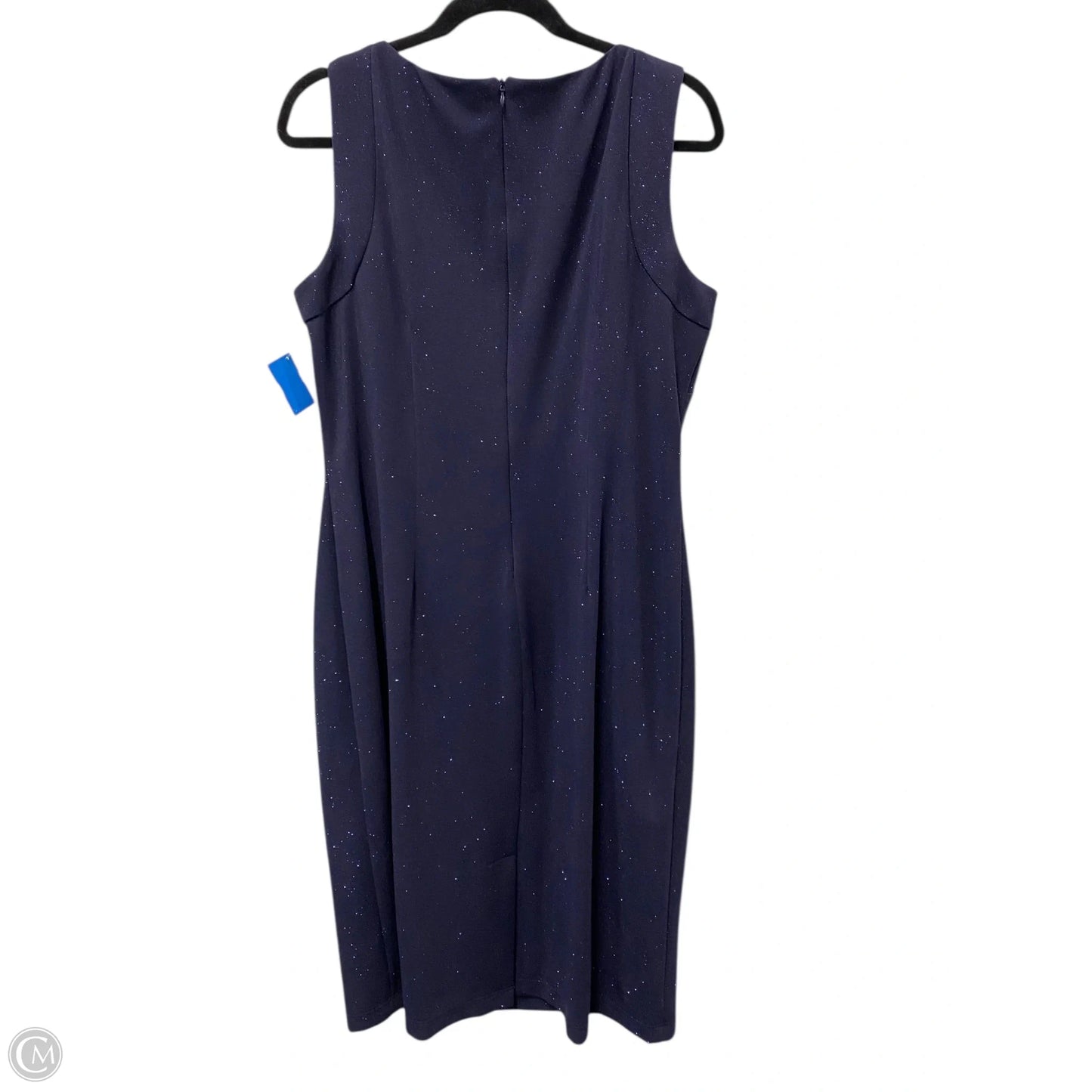 Dress Party Midi By Glamour In Blue, Size: 16