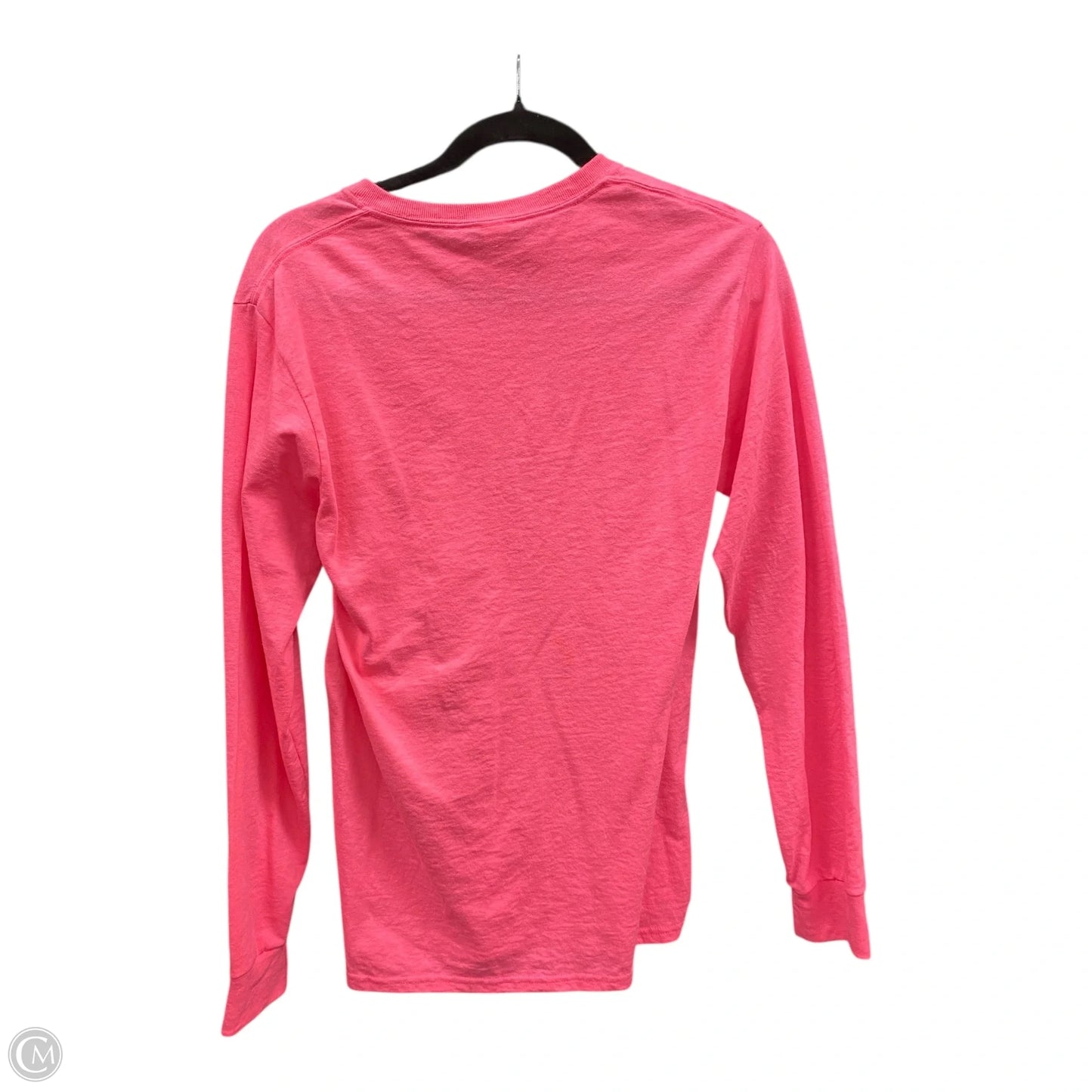 Top Long Sleeve Basic By Jerzees In Pink & Red, Size: S