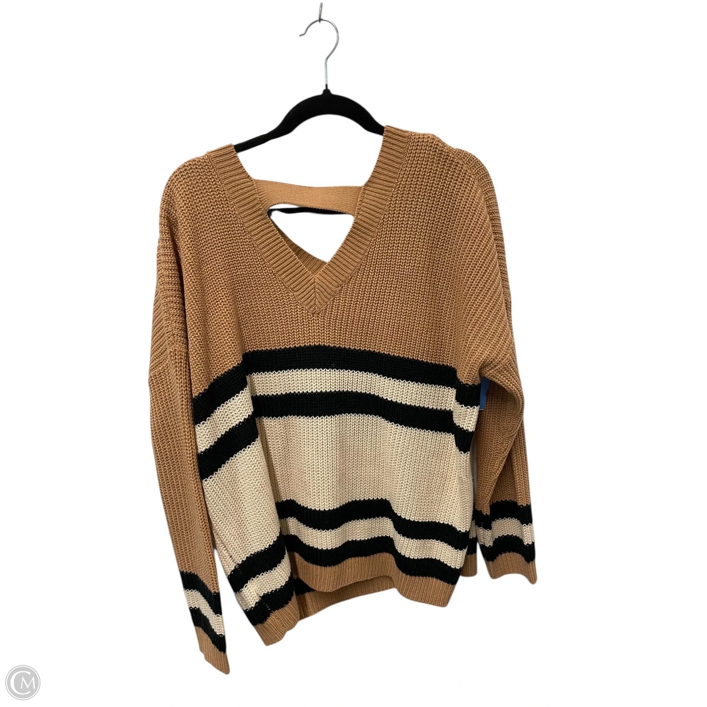 Sweater By Clothes Mentor In Striped Pattern, Size: L