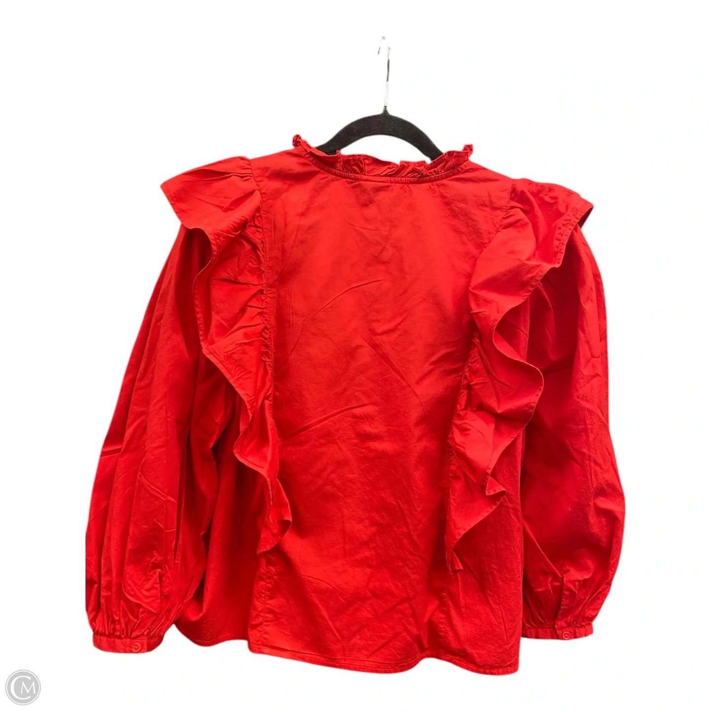 Blouse 3/4 Sleeve By A New Day In Red, Size: Xxl