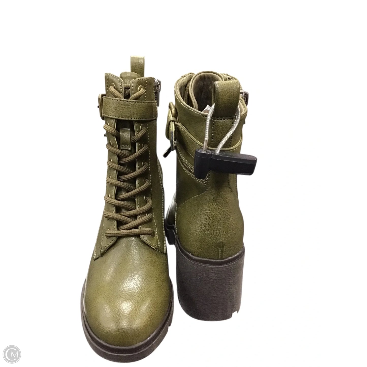 Boots Ankle Heels By Bare Traps In Green, Size: 6