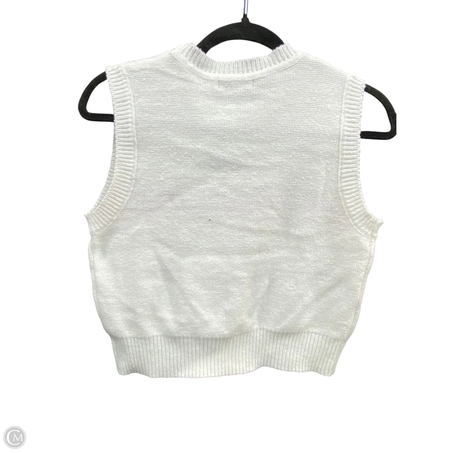 Vest Sweater By Shein In Red & White, Size: M