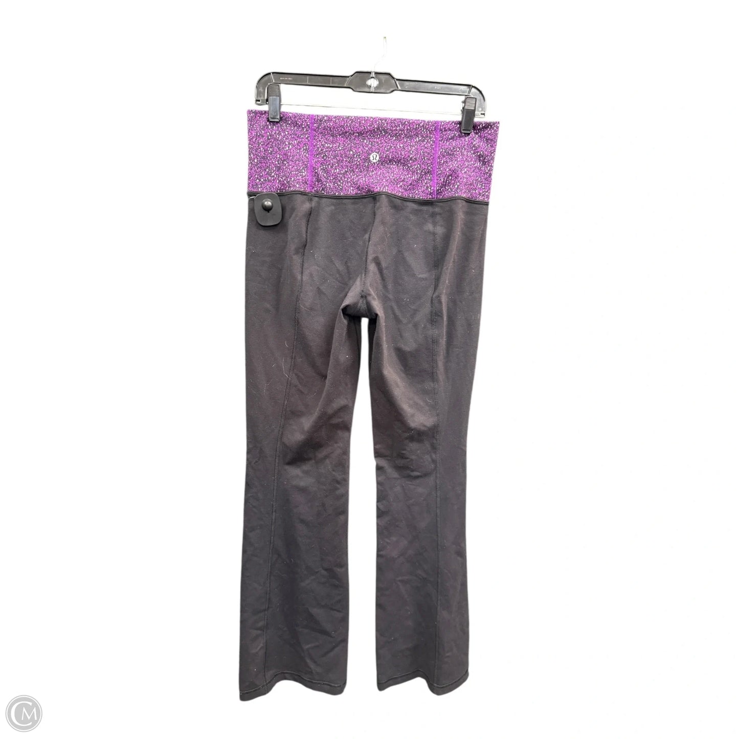 Athletic Pants By Lululemon In Black & Purple, Size: 12